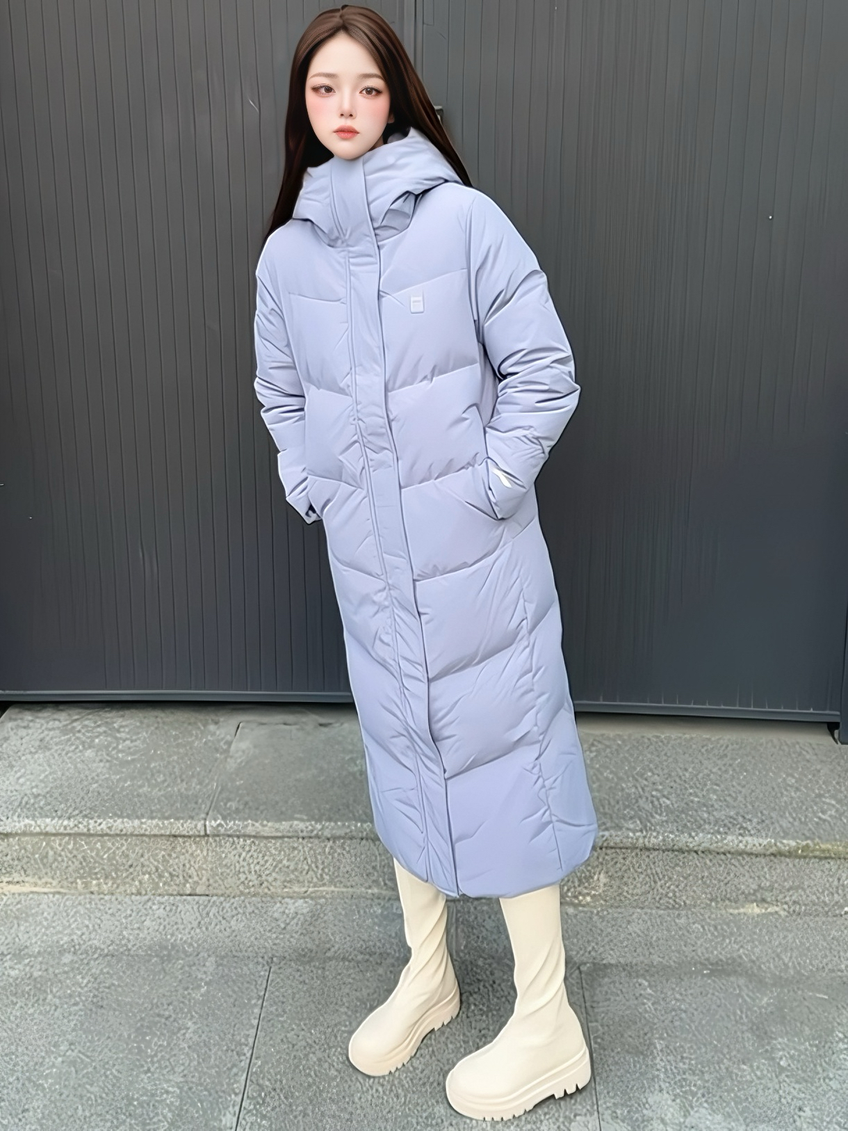这长款羽绒服太懂我