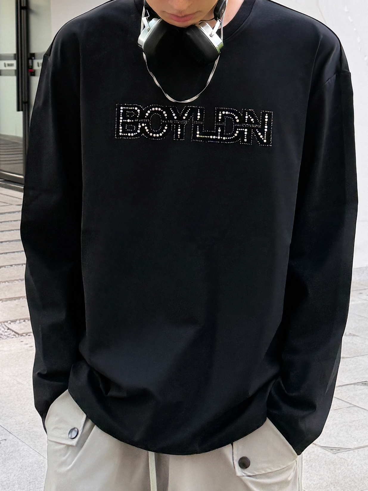 曜钻氛围感✨Boy London烫钻长袖T恤