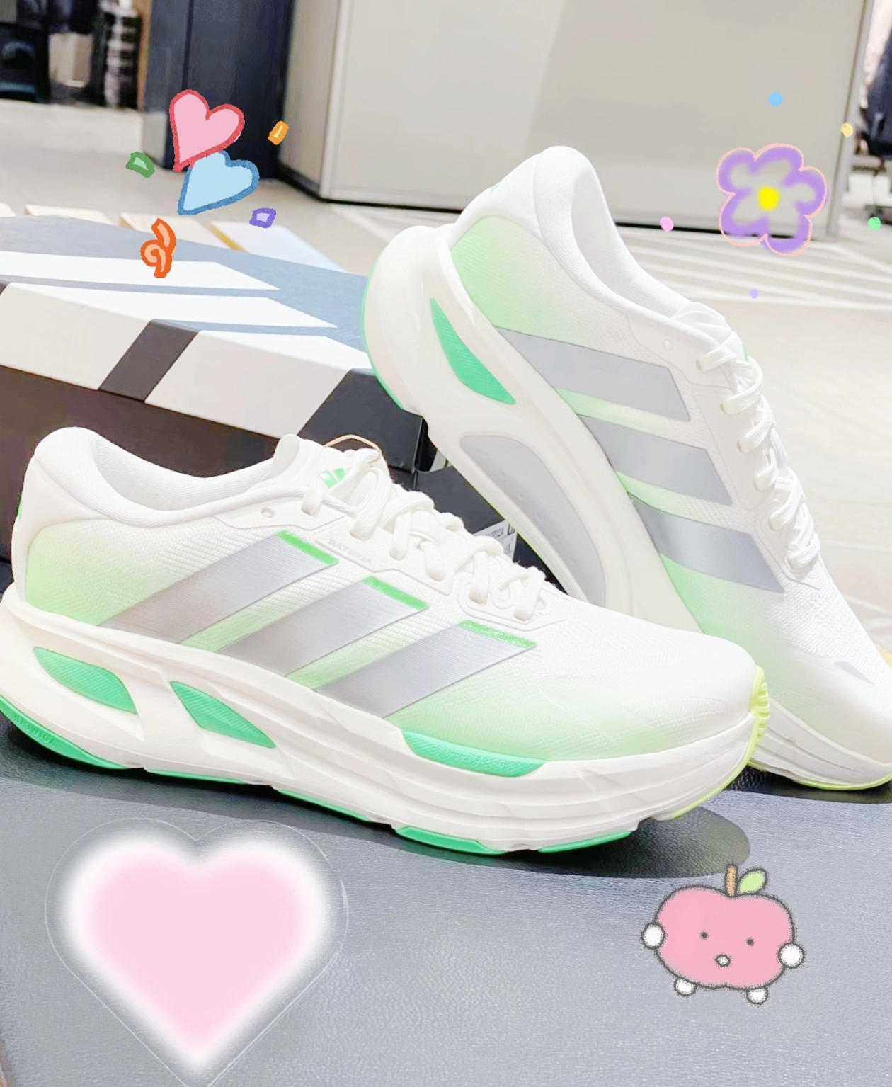 白绿清新跑鞋！运动通勤一脚搞定👟