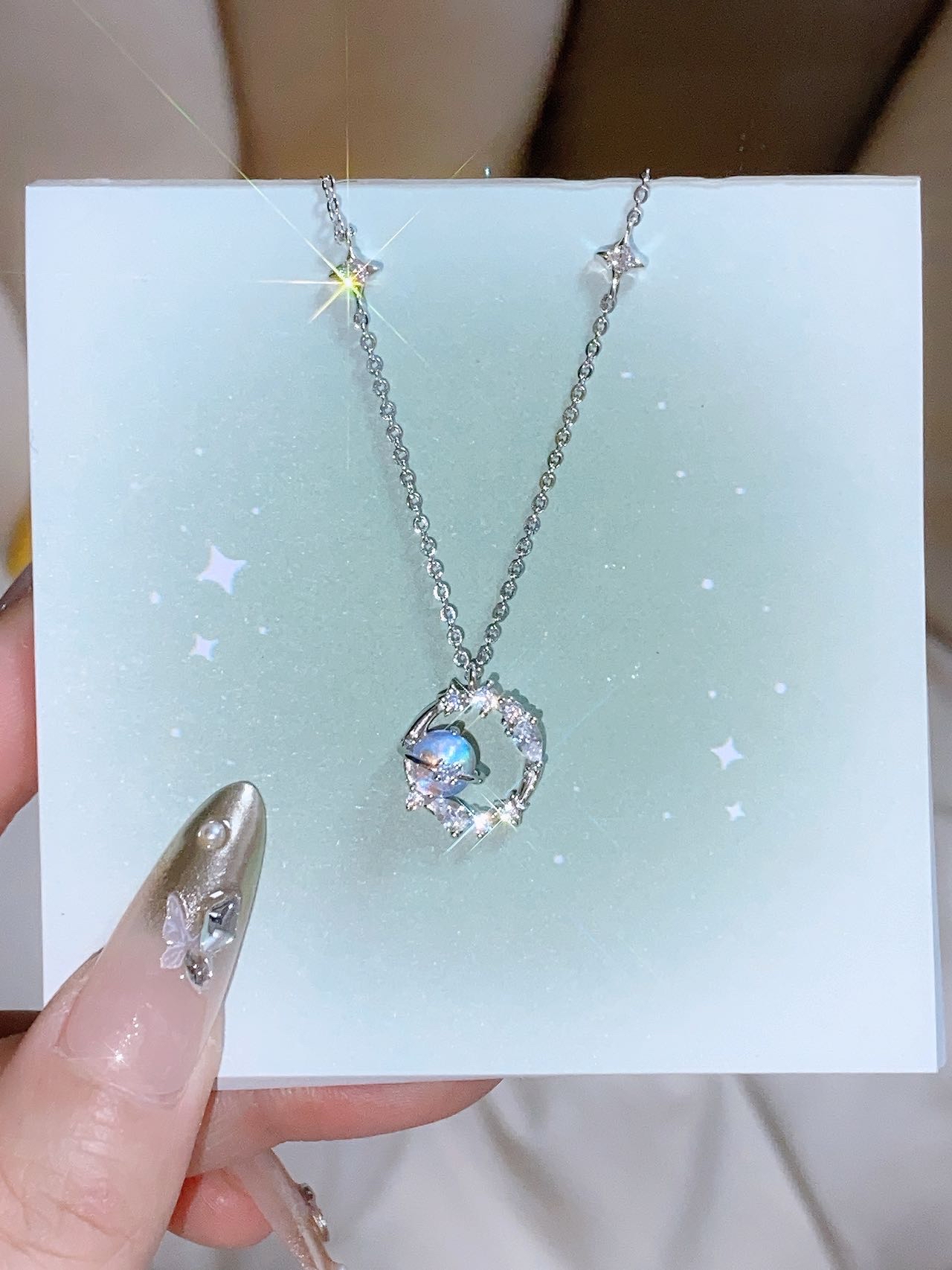 小众清冷感！这条项链把银河戴脖子上✨