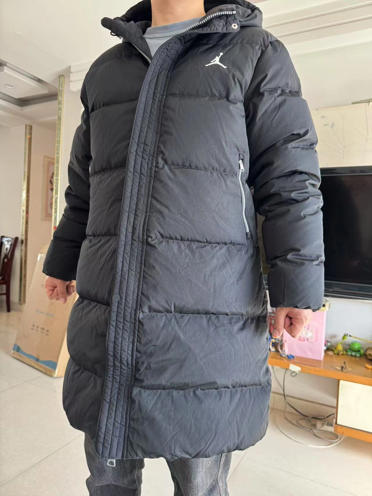 零下也抗冻的长款羽绒服