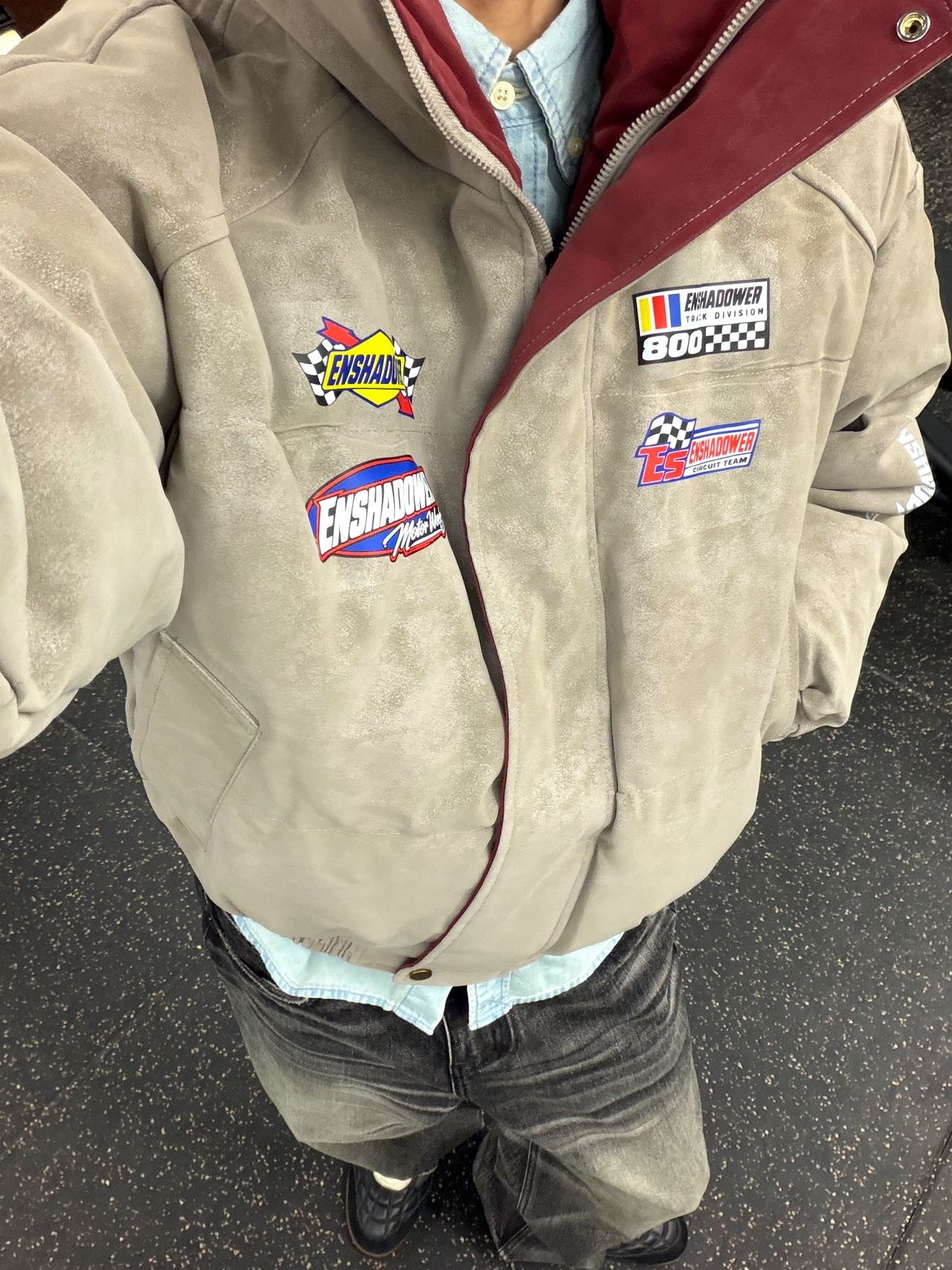 赛车风棉服|美式高街冬日穿搭