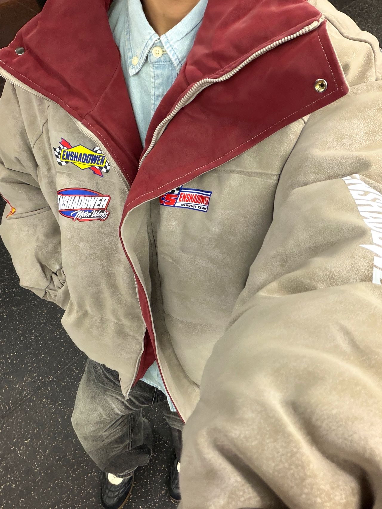 赛车风棉服|美式高街冬日穿搭