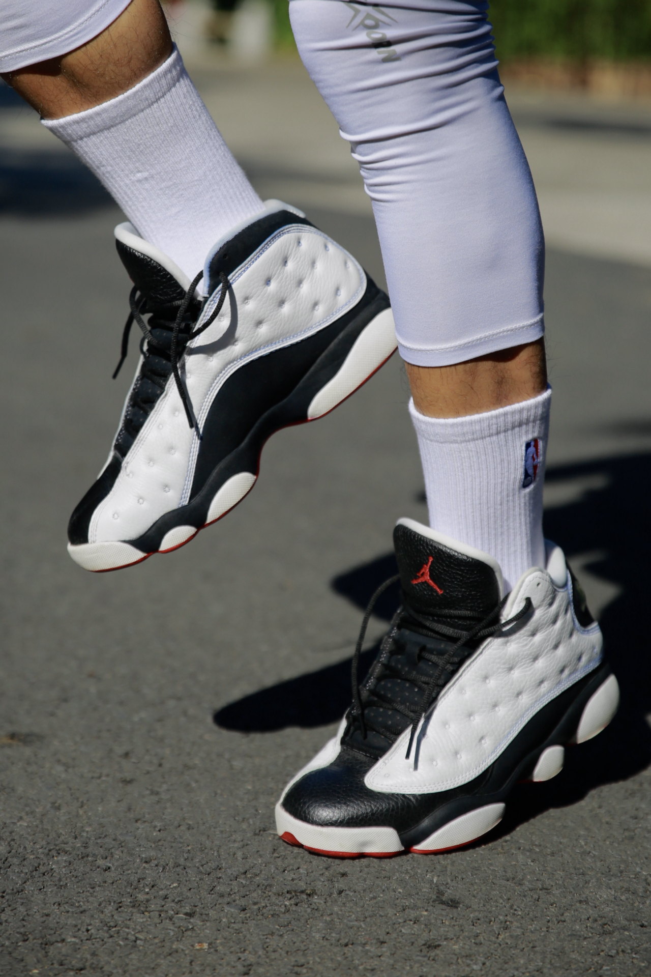 最近的运动搭配｜aj13+nba篮球袜