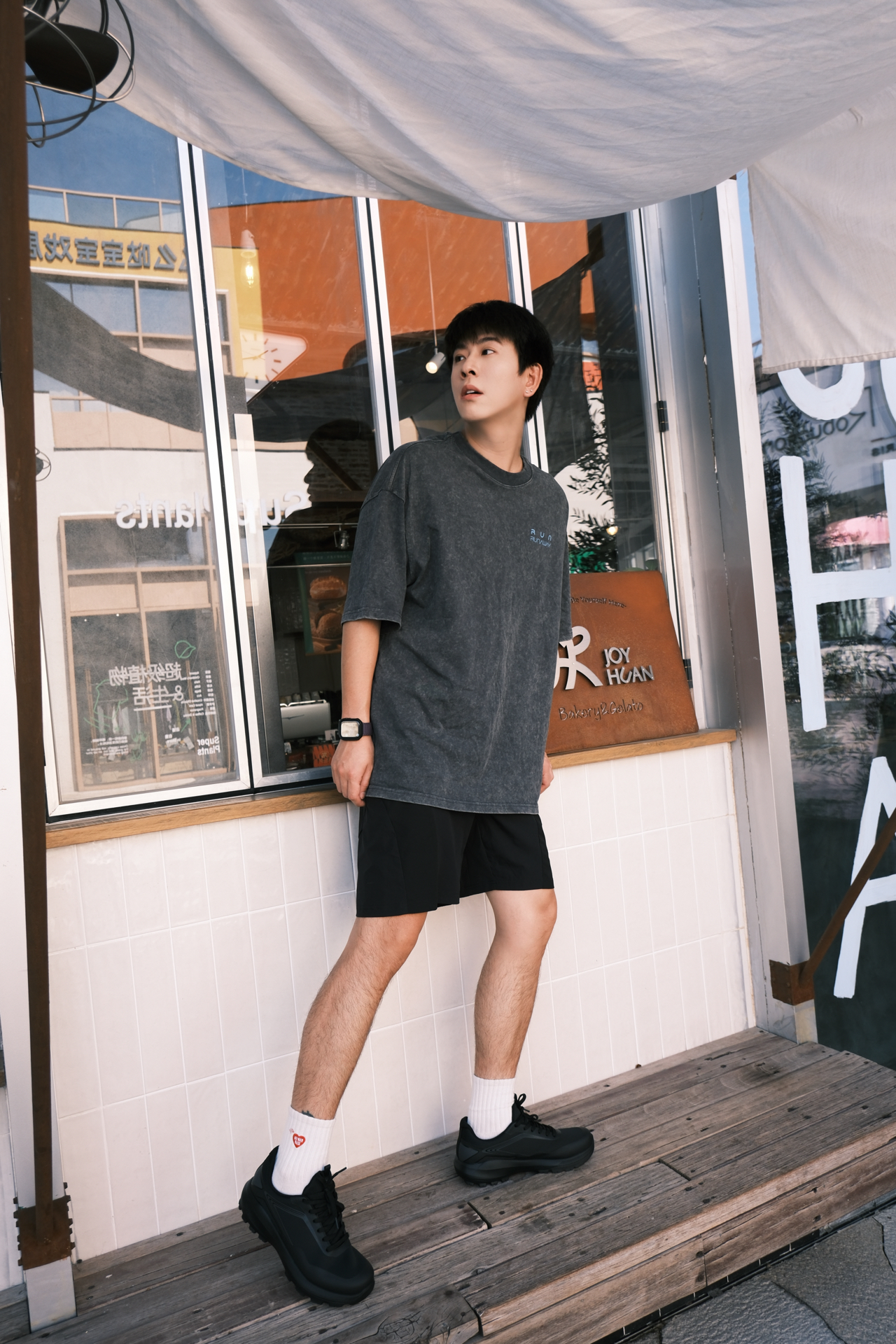 全黑户外徒步鞋|男生城市轻户外穿搭