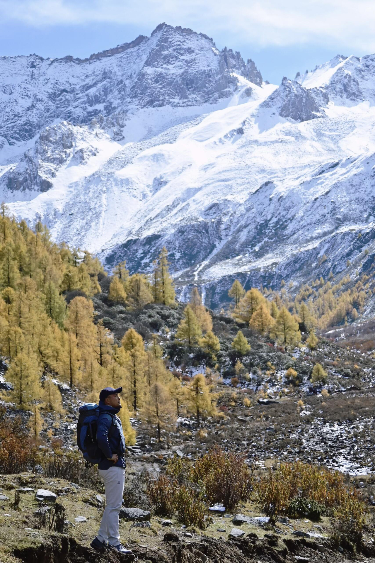 川西的秋,半山冰雪半山彩林🌈