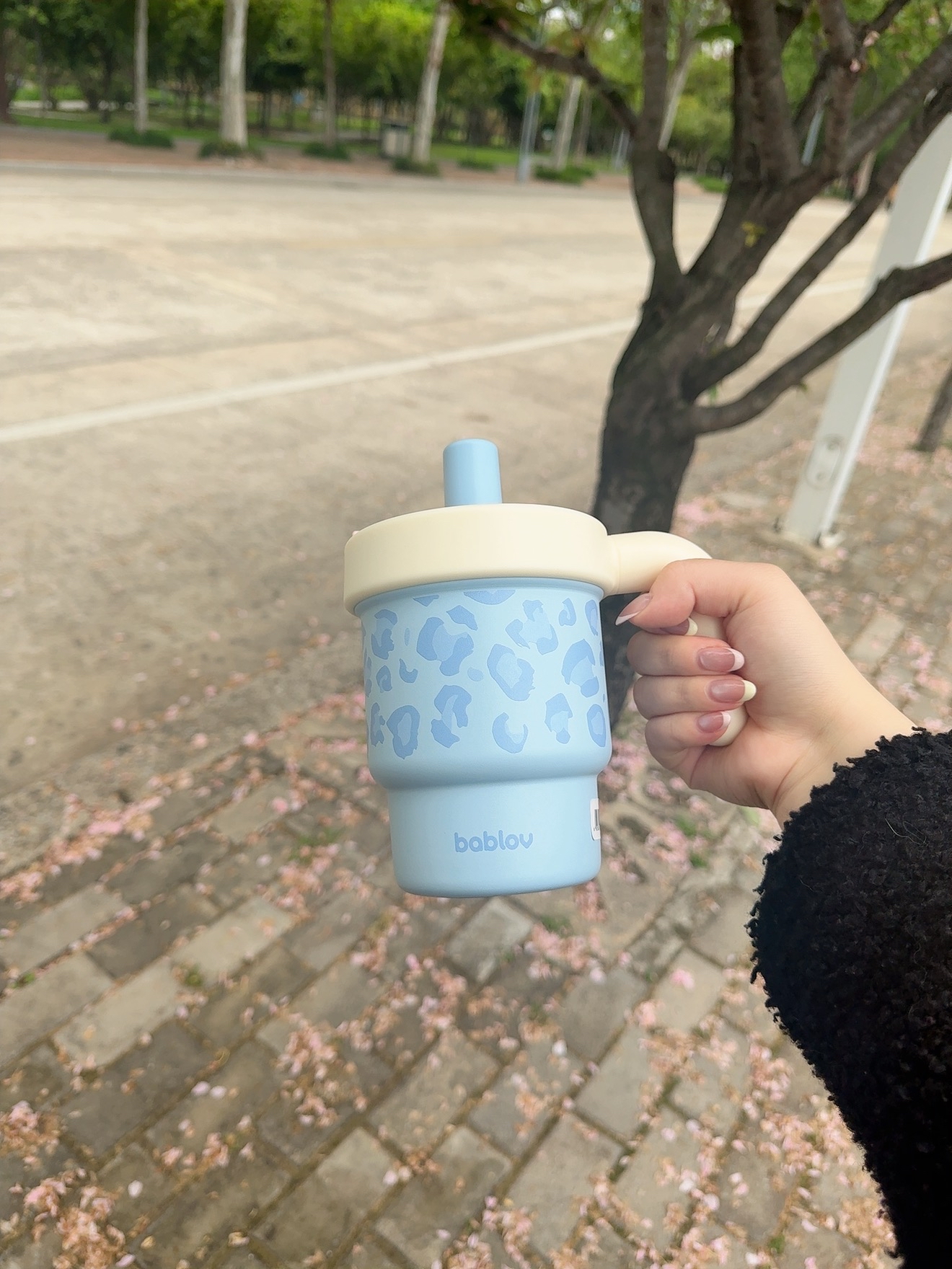 浅蓝豹纹杯戳中少女心💘