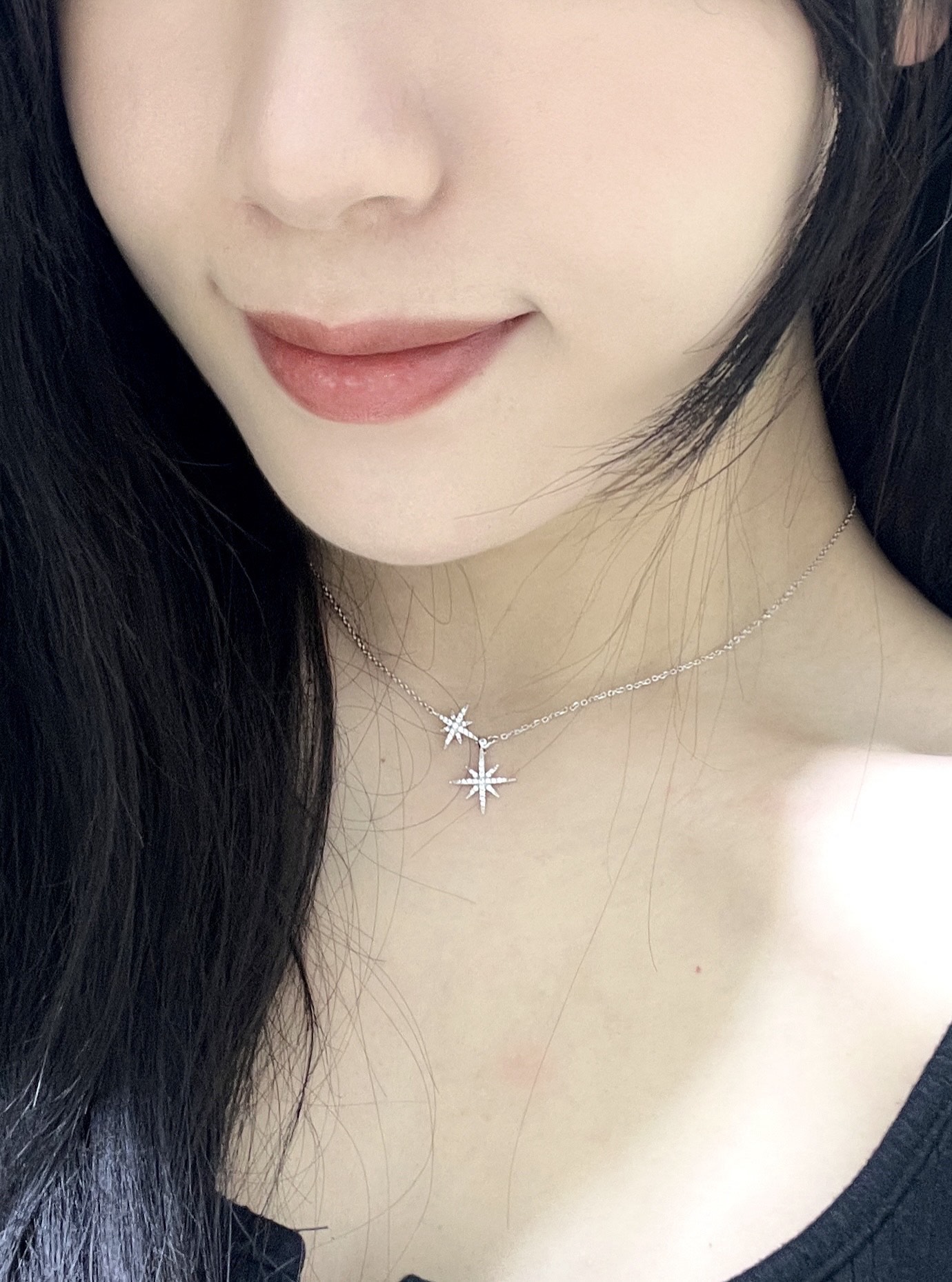 夏日脖颈间的温柔精致小星星项链✨