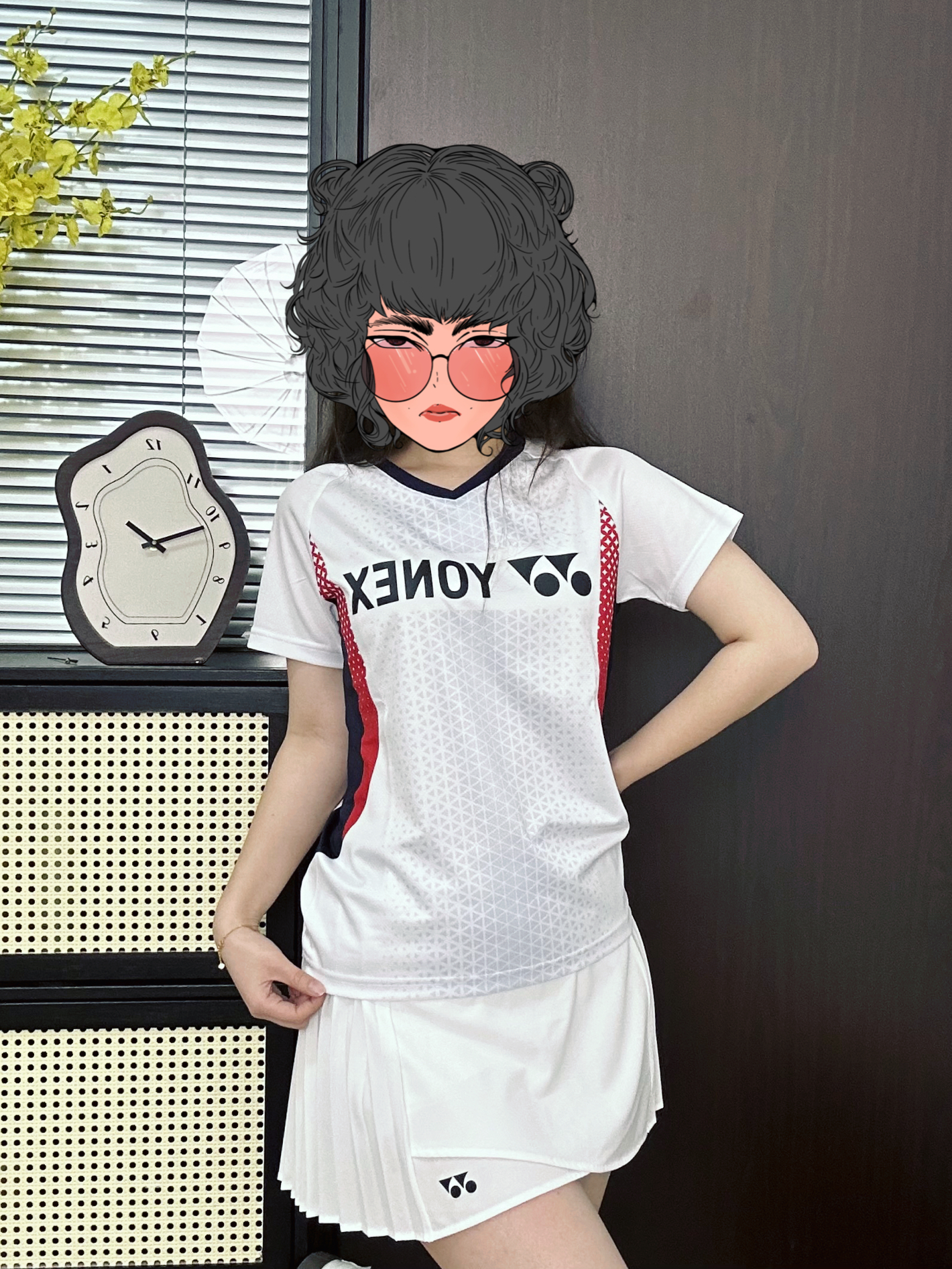 桃田同款小姐姐上身也好看