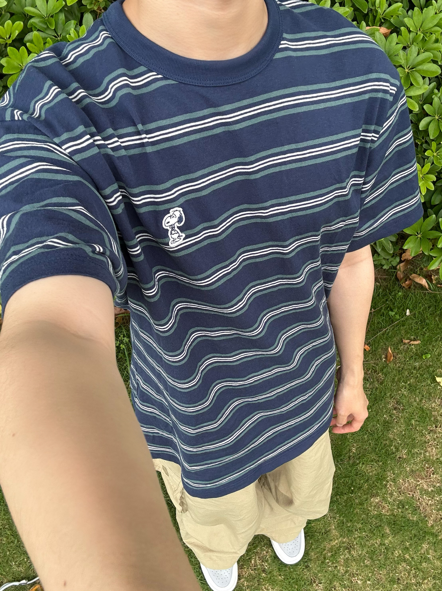 早八党复古条纹T，松弛感穿搭一键get😎