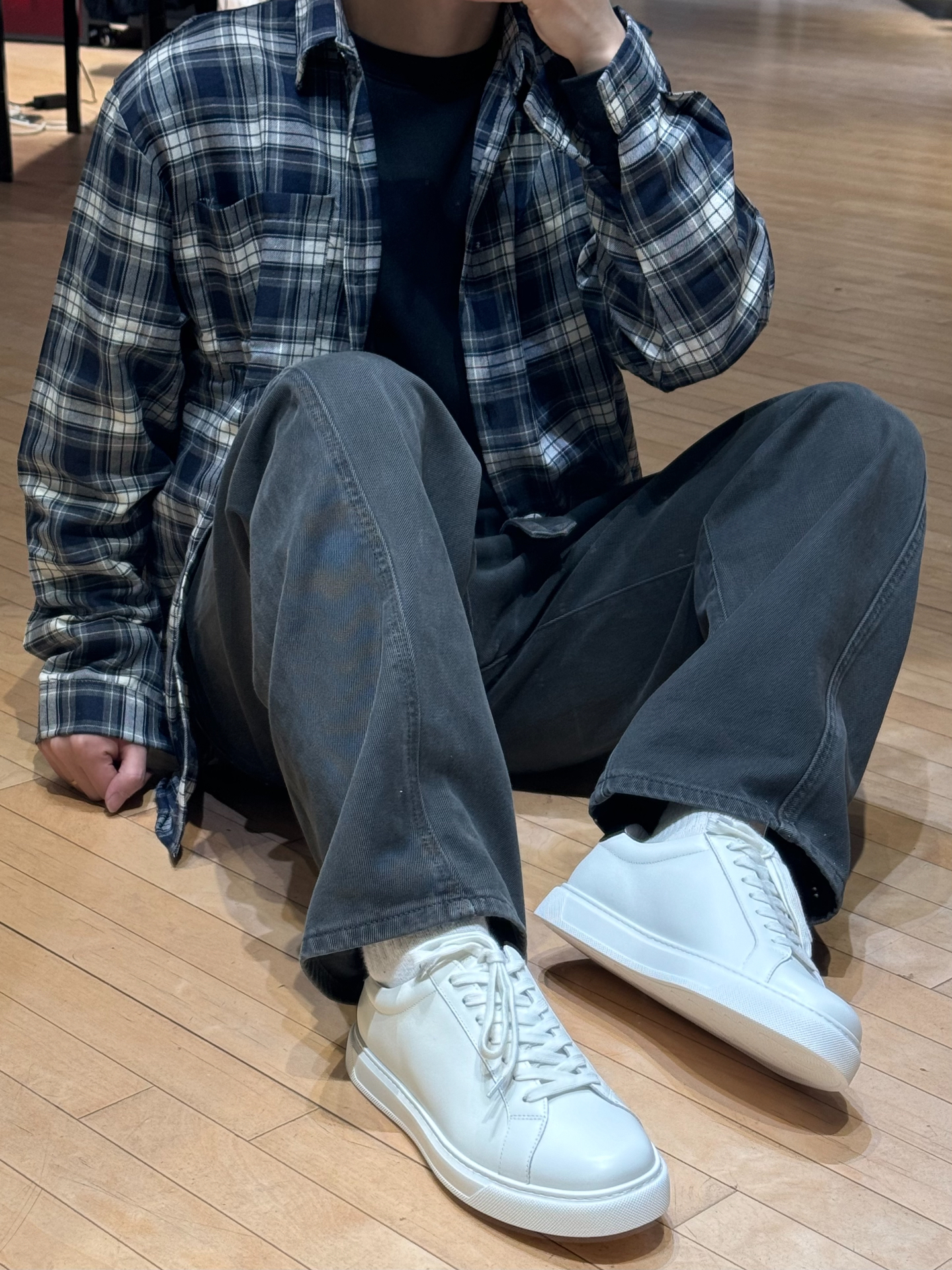 秋冬必备格子衬衫 小白鞋好显干净✌️