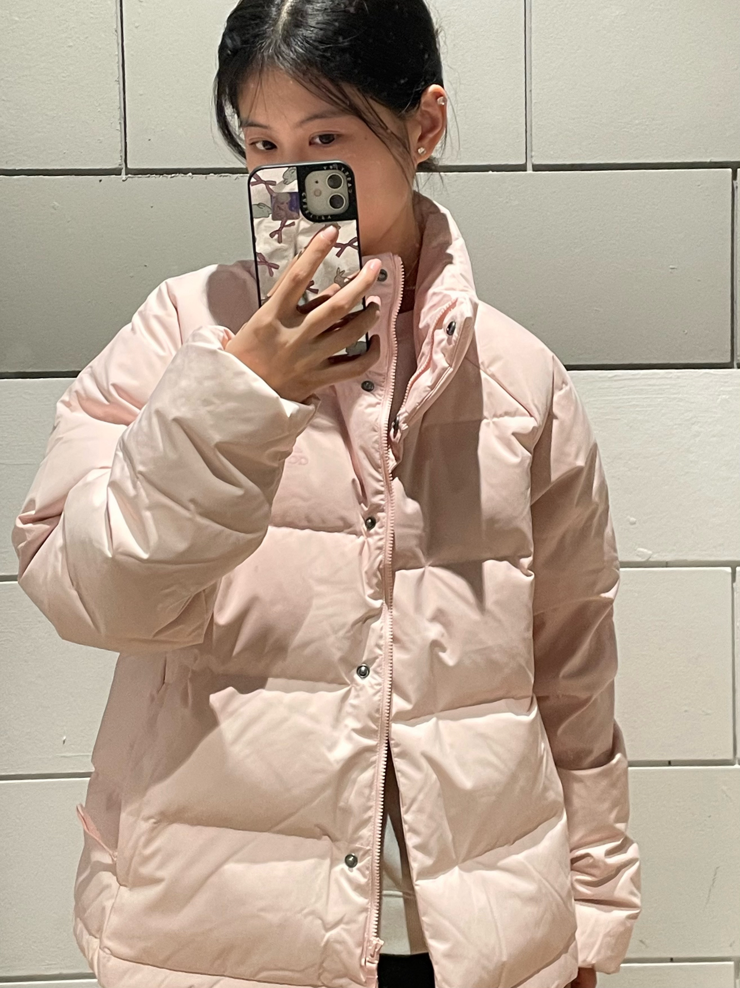 浅粉系轻运动风羽绒，我可太爱啦💕