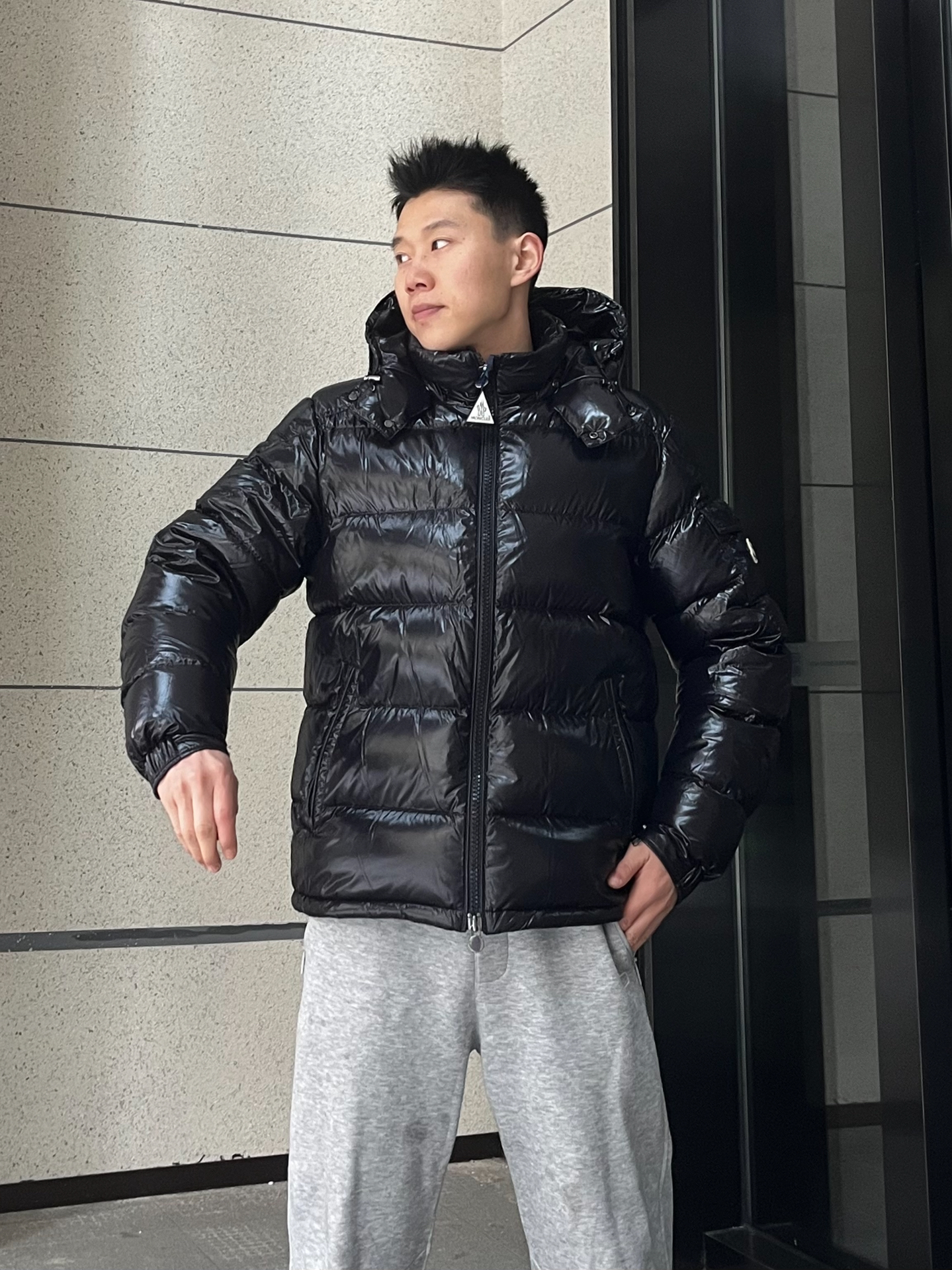 明星同款亮面羽绒服，酷帅过冬🎿