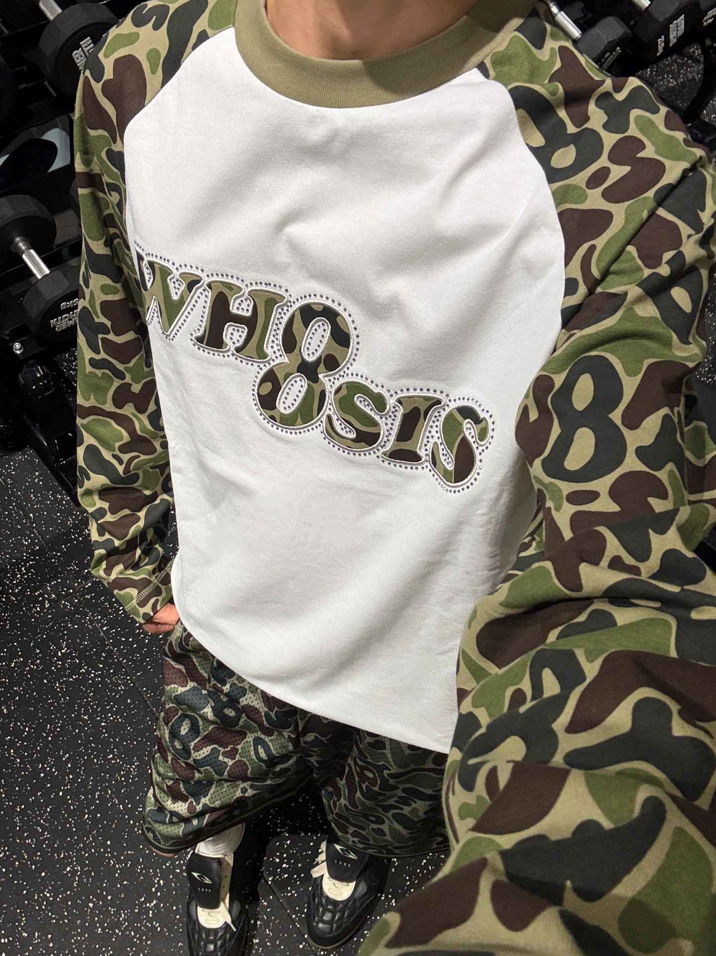 复古迷彩套装｜健身房美式松弛穿搭