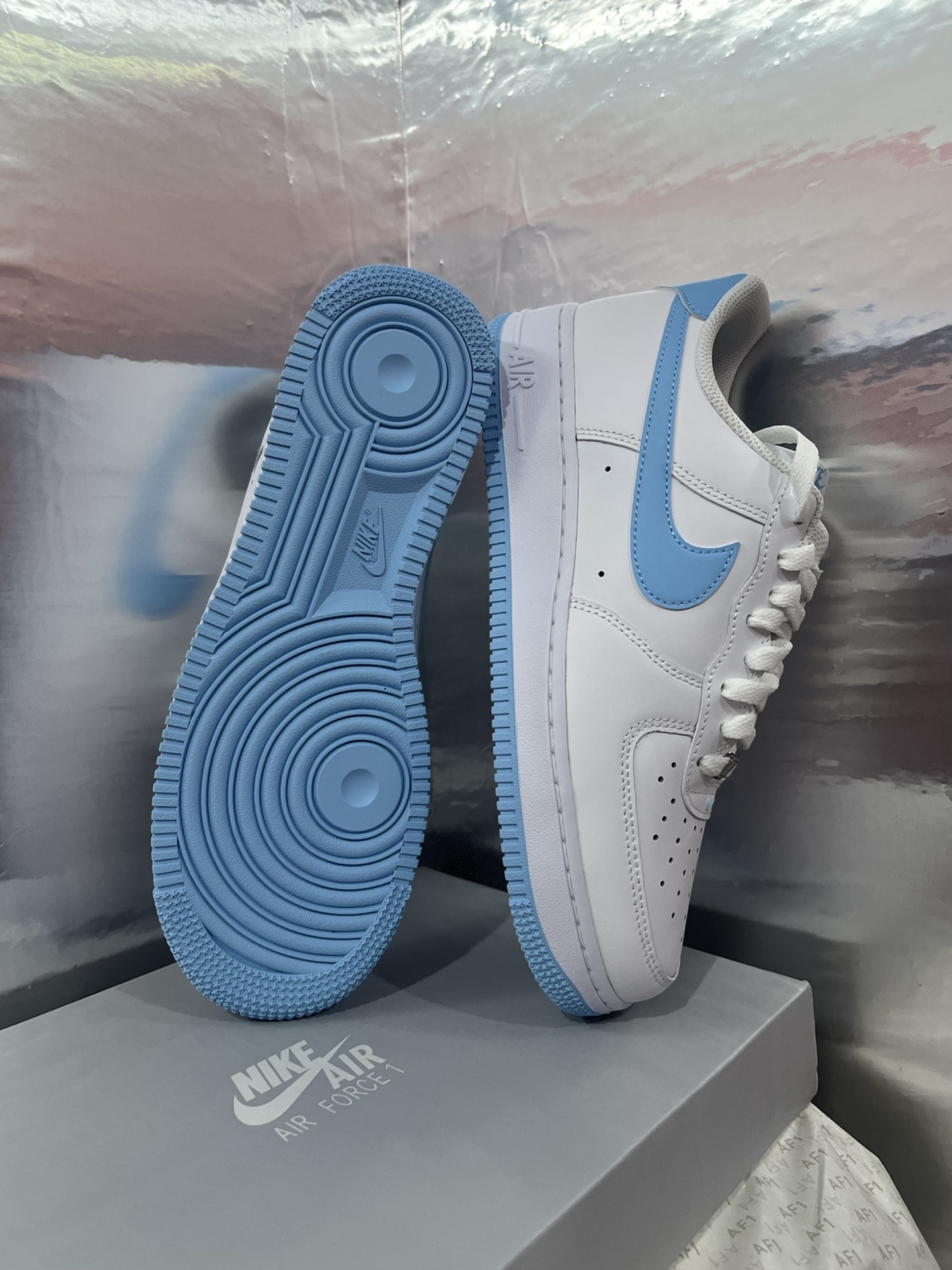 北卡蓝AF1板鞋,拿捏初夏清爽感~