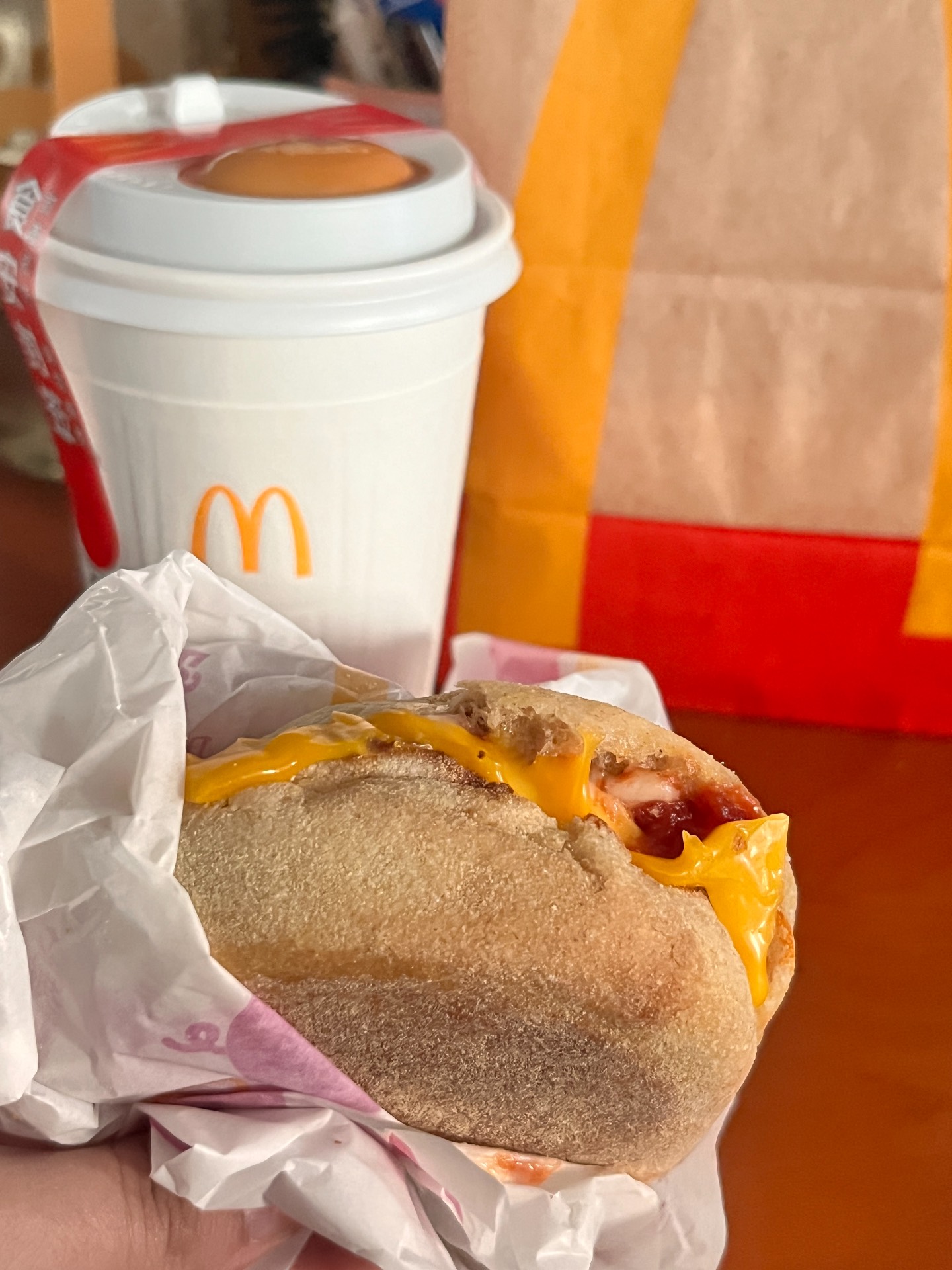 麦当劳早餐真的很好吃啊喂