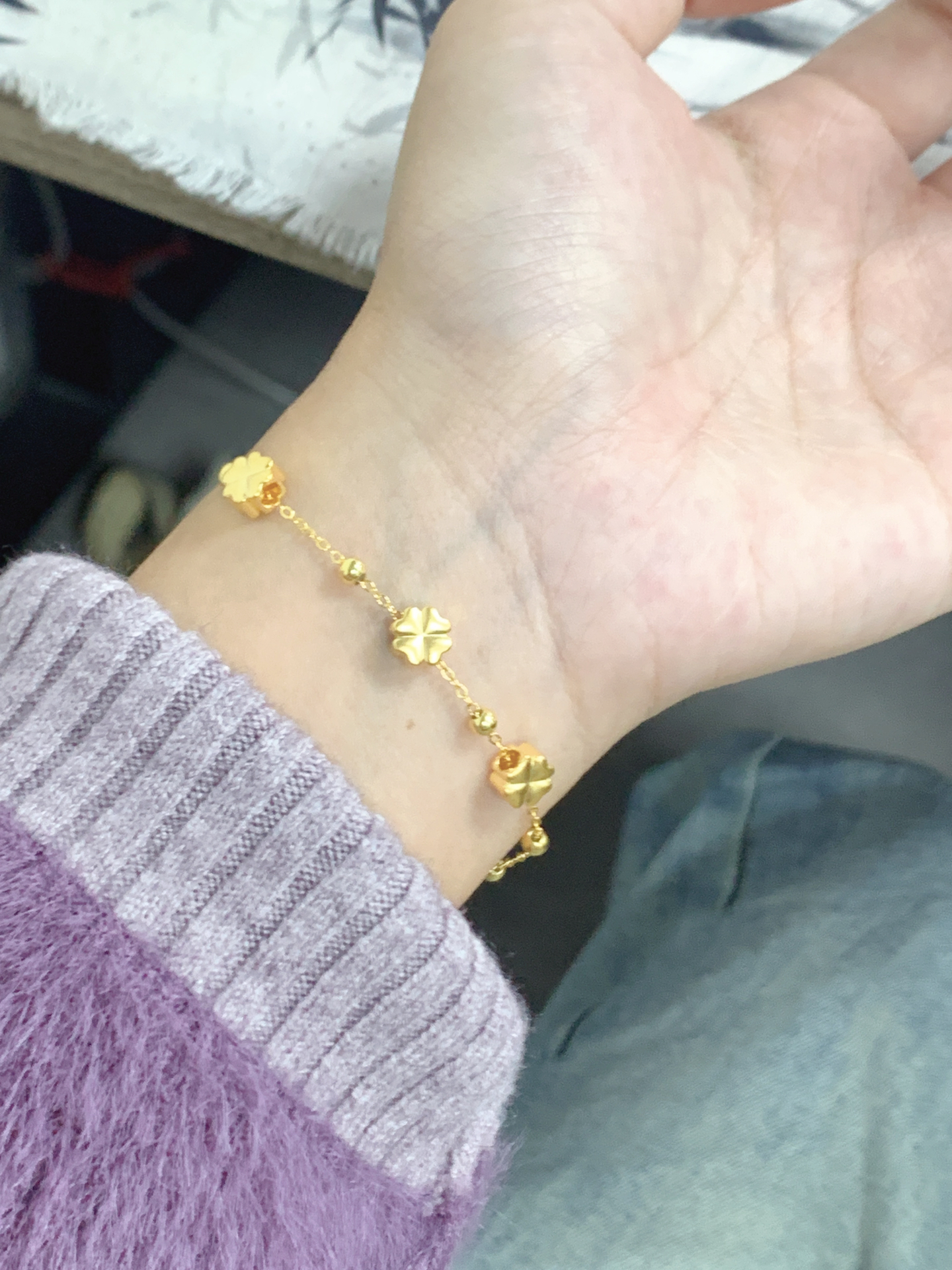 一眼心动💗我的blingbling甜妹四叶草手链