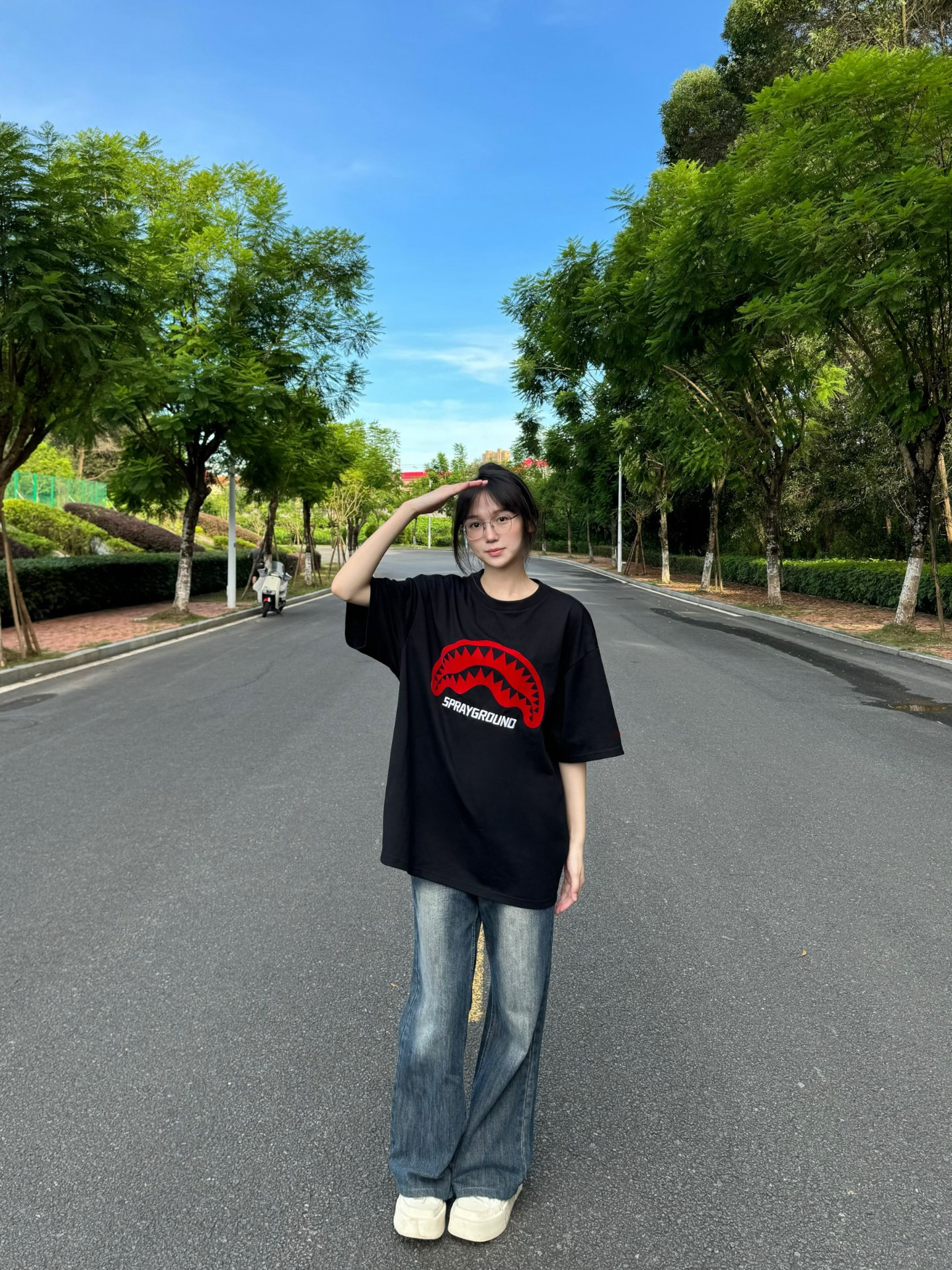 黑色怎么显得整个人很干净！