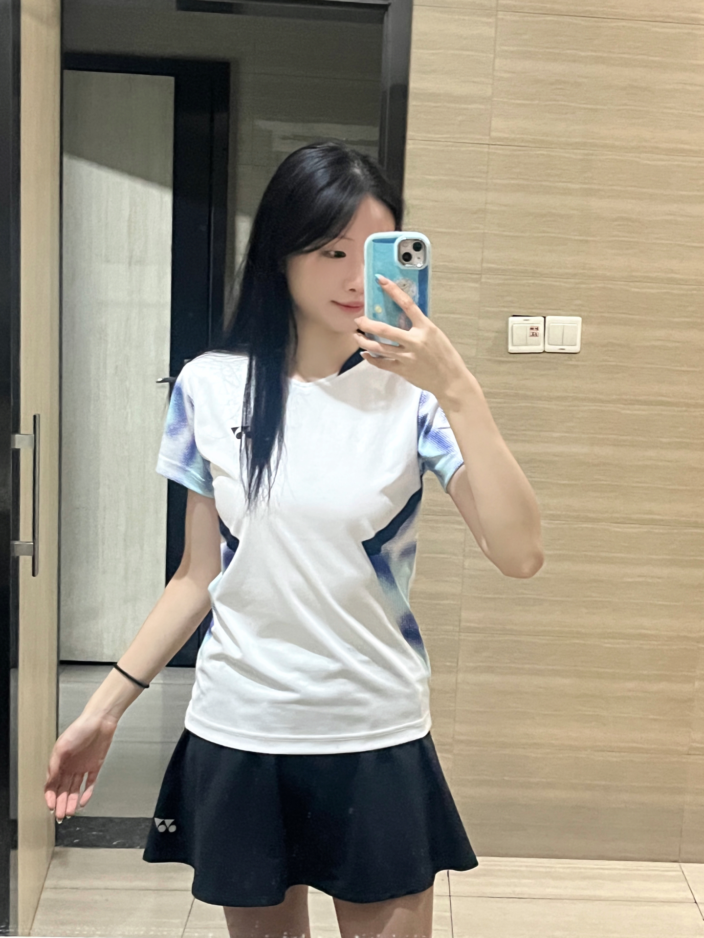 打羽球的颜值小心机