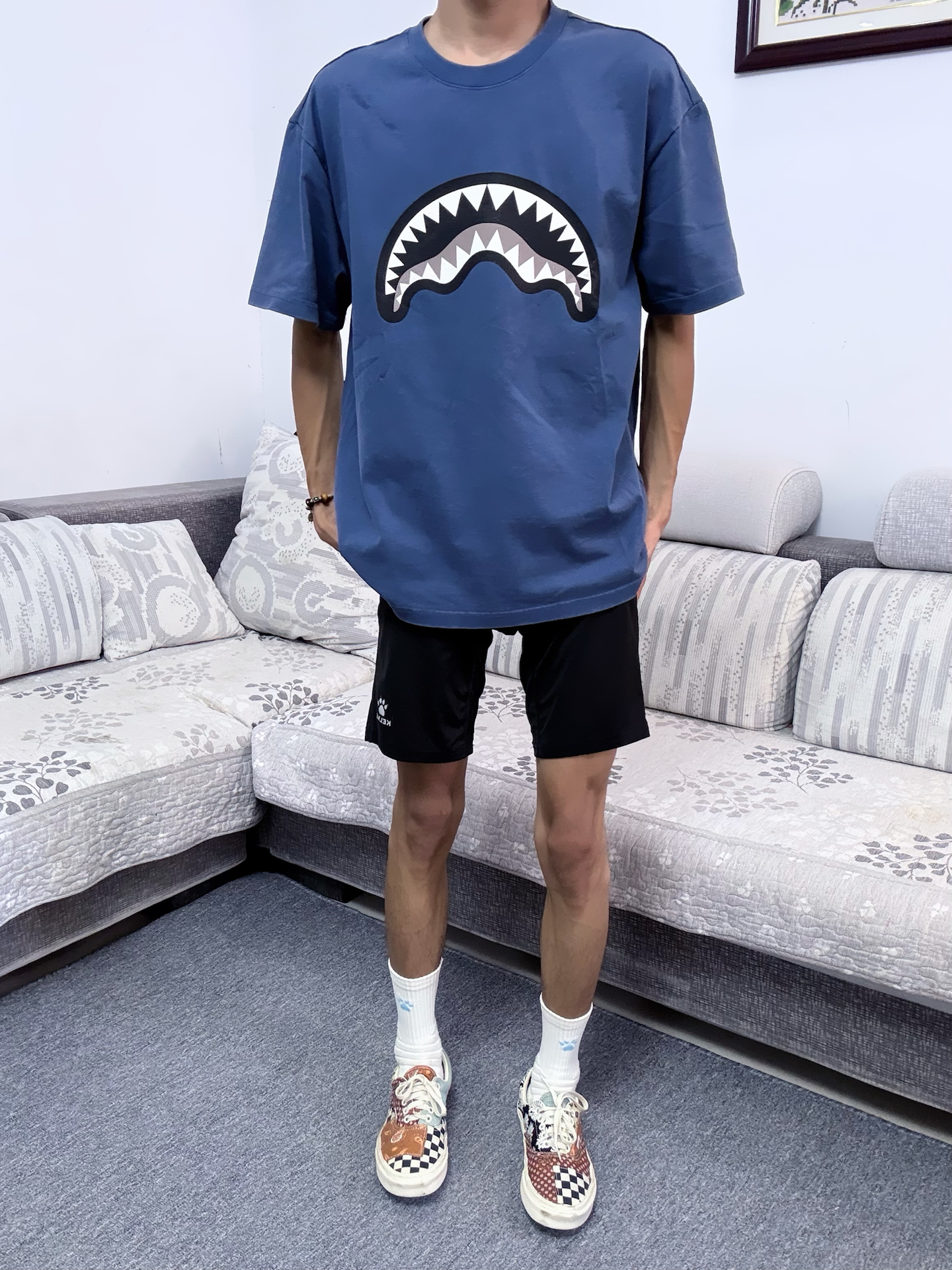 谁懂啊！鲨鱼短袖一穿秒变街头潮人🦈