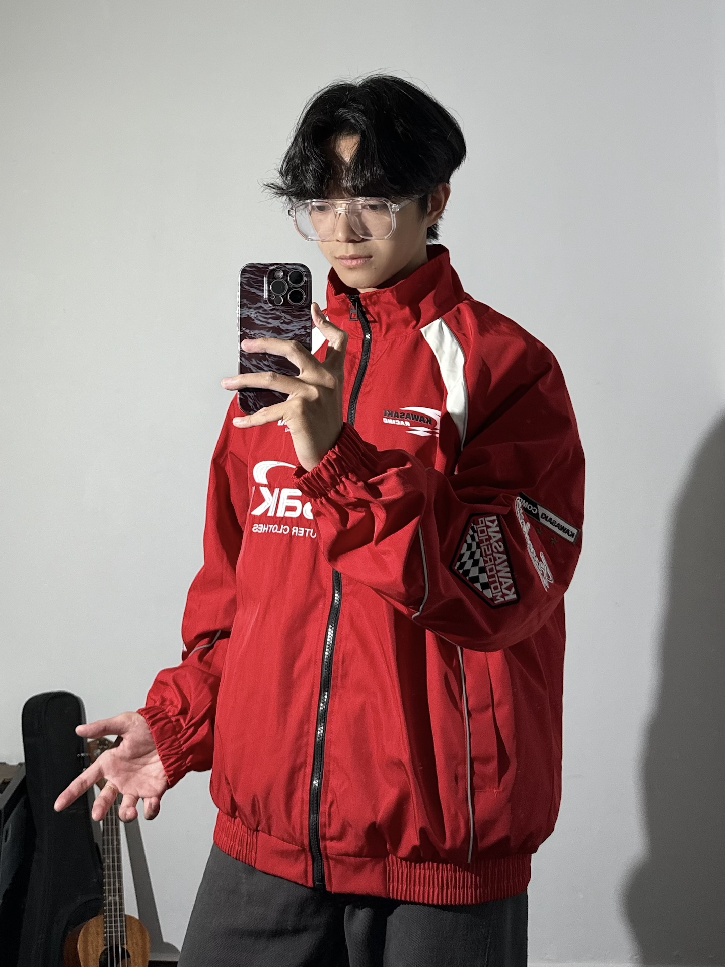 get明星同款！复古赛车夹克太炸街🏁