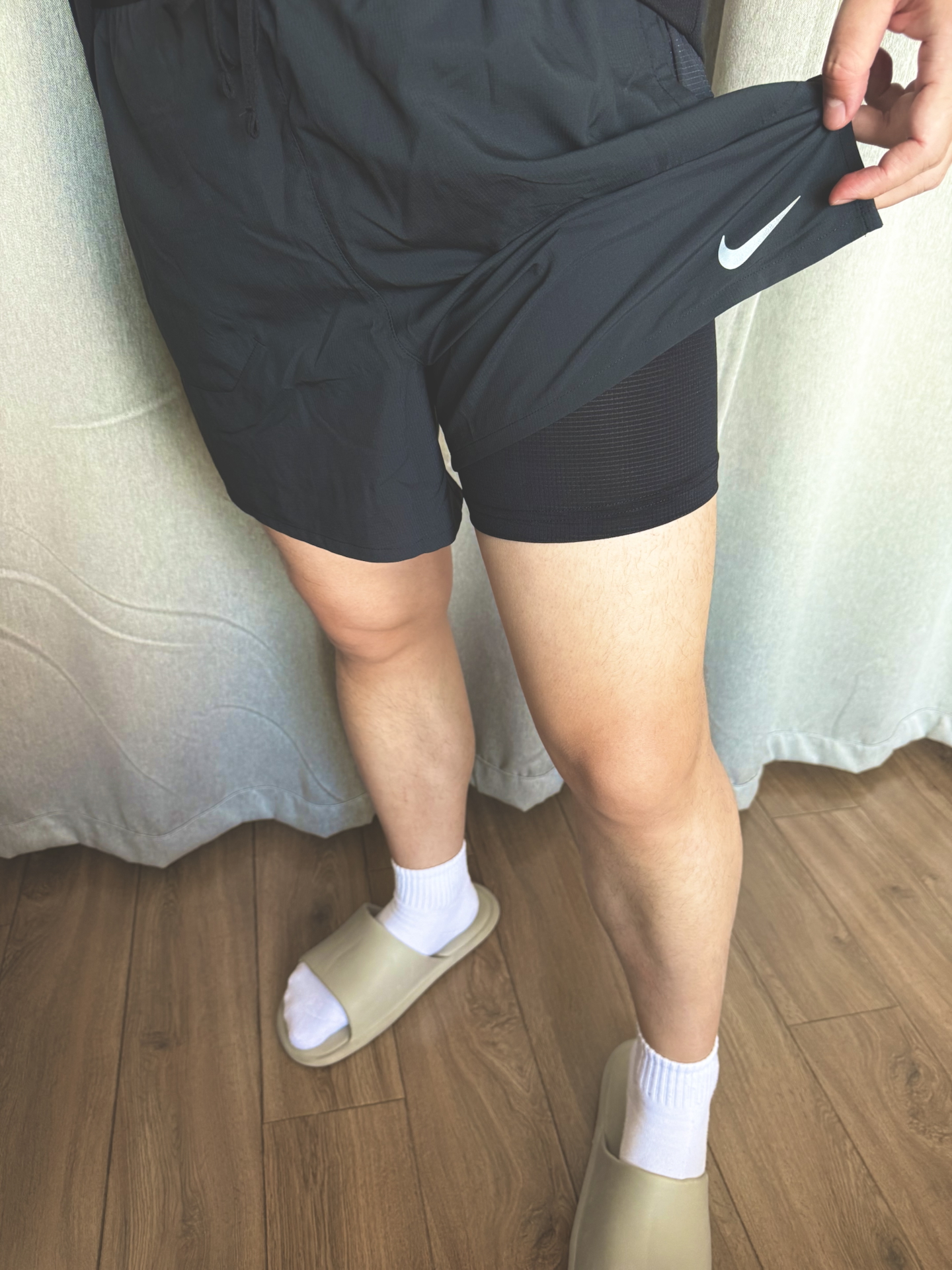 夏天跑步穿这条，二合一设计好省心～