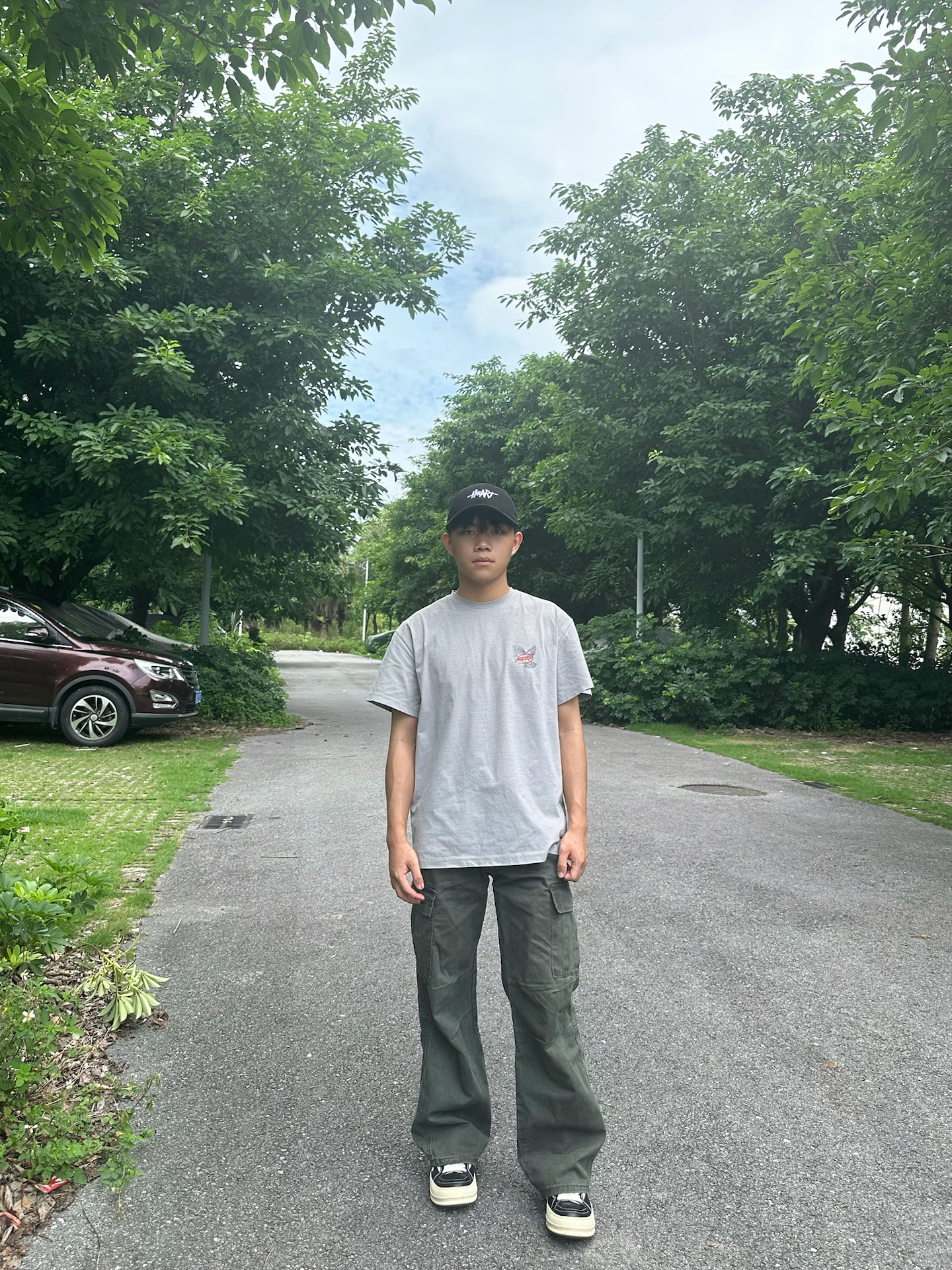 少年感美式休闲风 夏季搭工装裤绝了😎