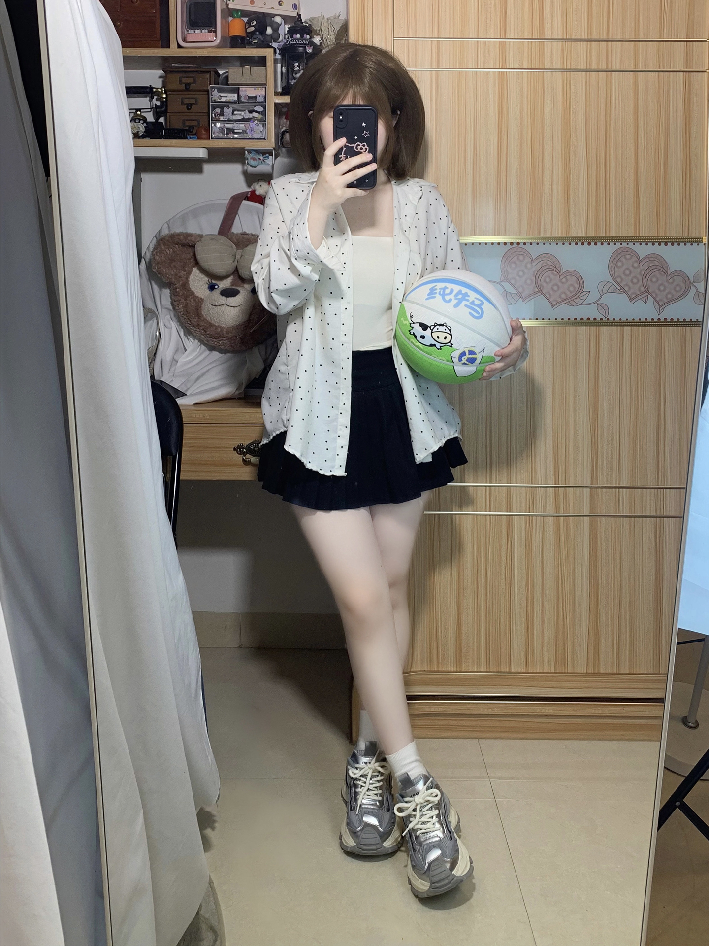 穿裙裙也能耍的篮球🎀