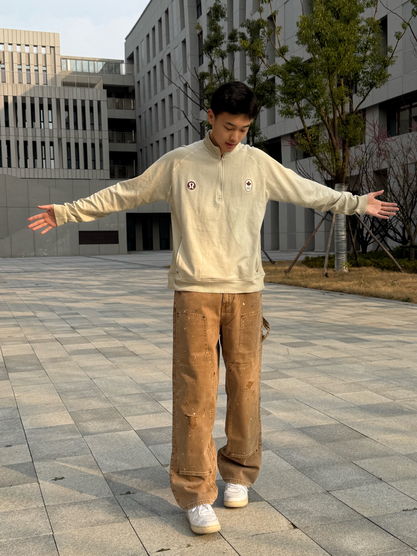 暖色系叠穿！lulu夹克好绝🥼