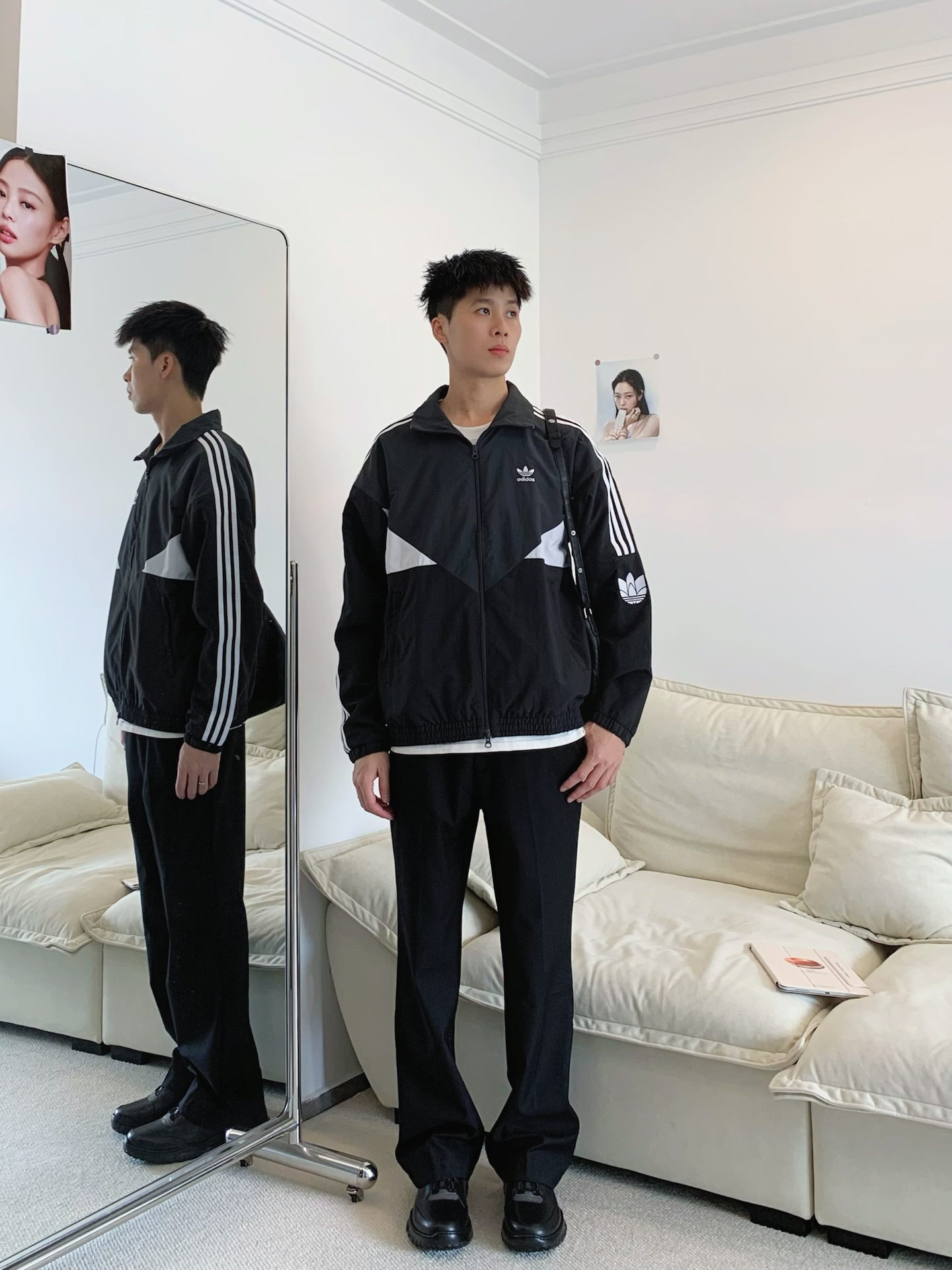 早秋一身黑穿搭，酷盖DNA动了🖤