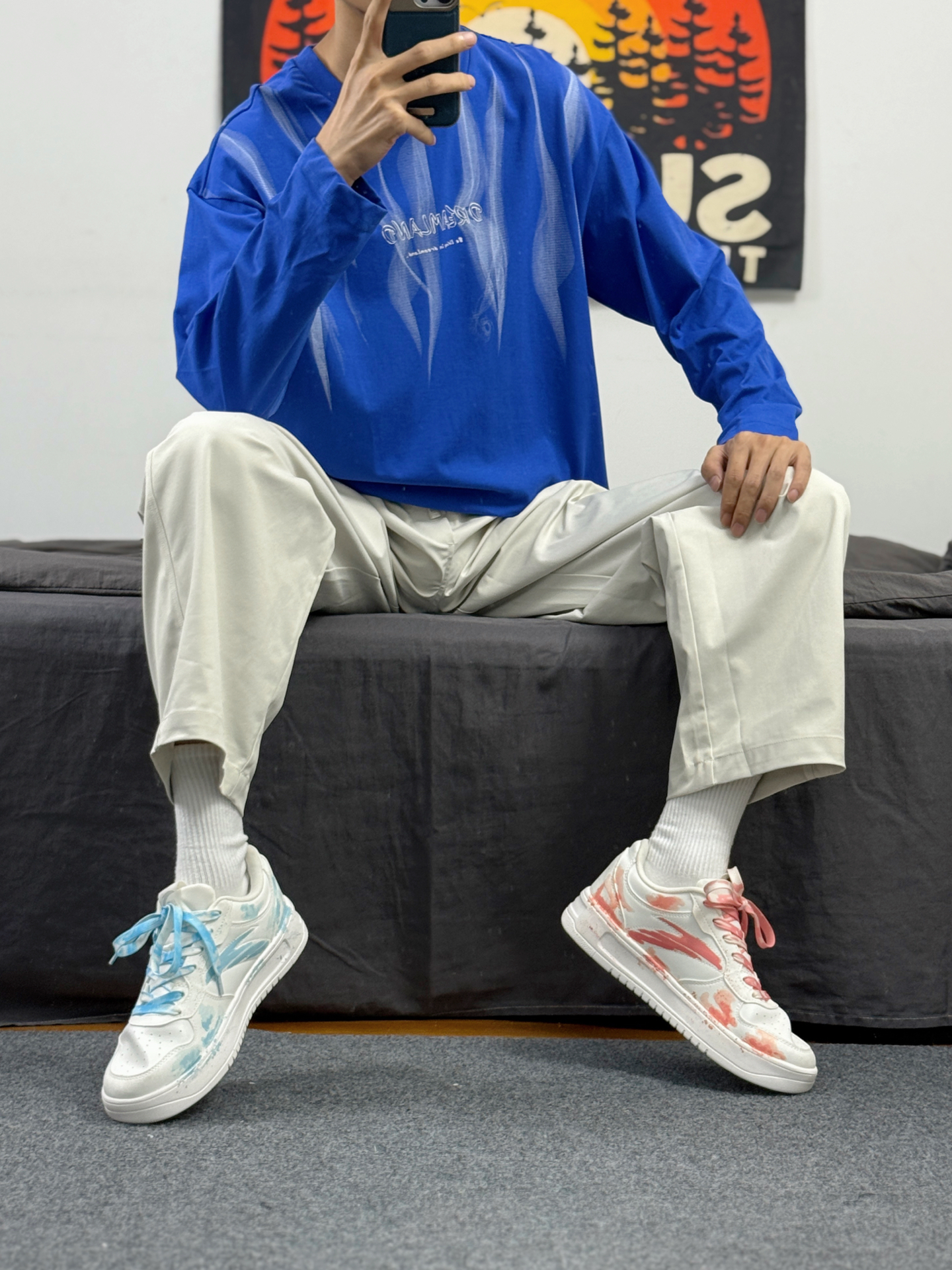 第一次穿这种定制的鸳鸯鞋,也太酷了😎