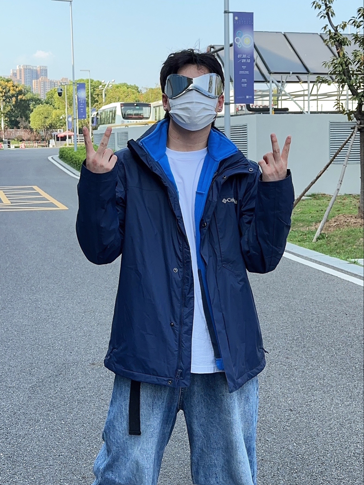 蓝系叠穿也能穿出美拉德感！绝了😎