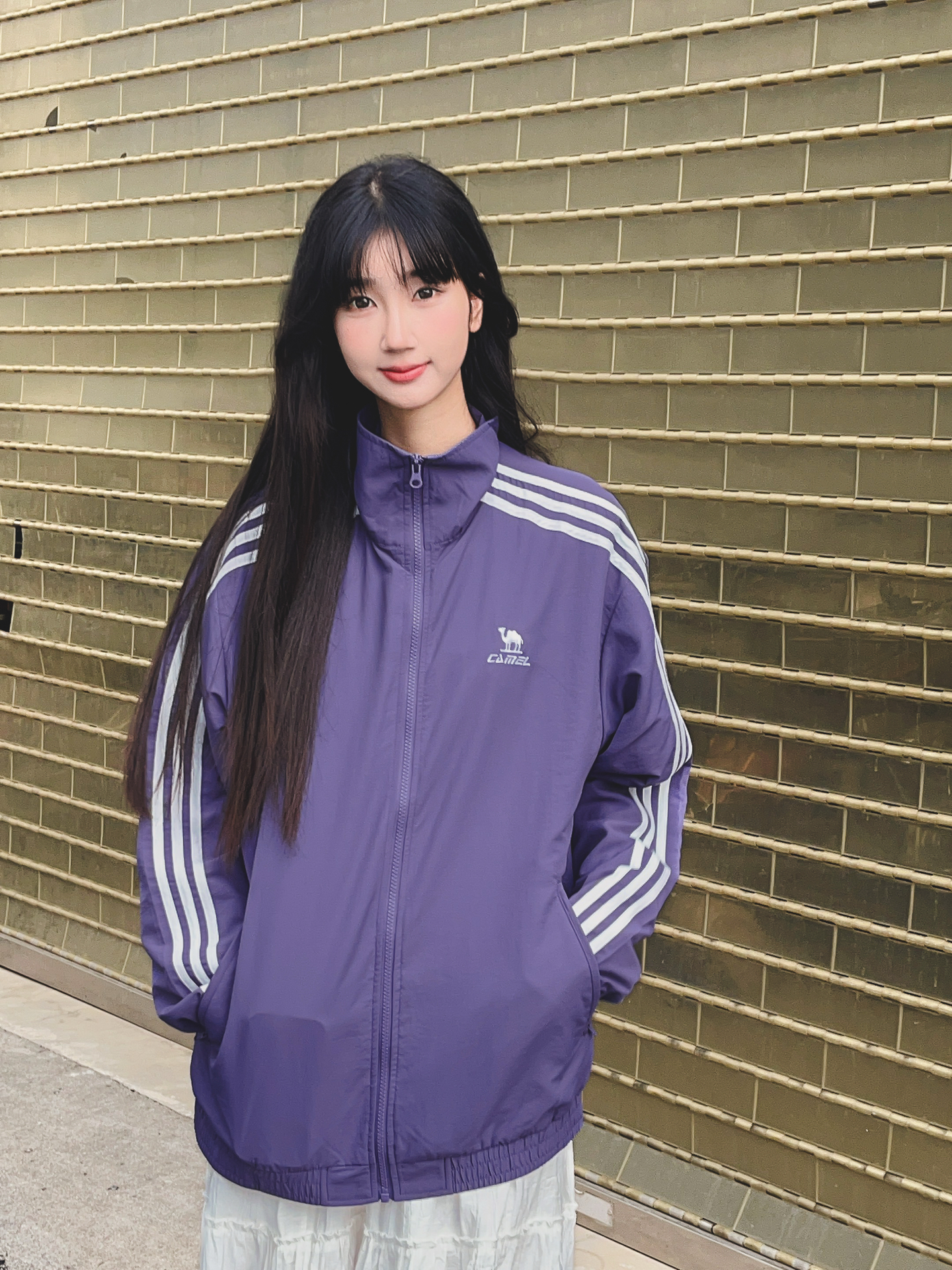 韩系女主穿搭get！这条紫外套绝了💜