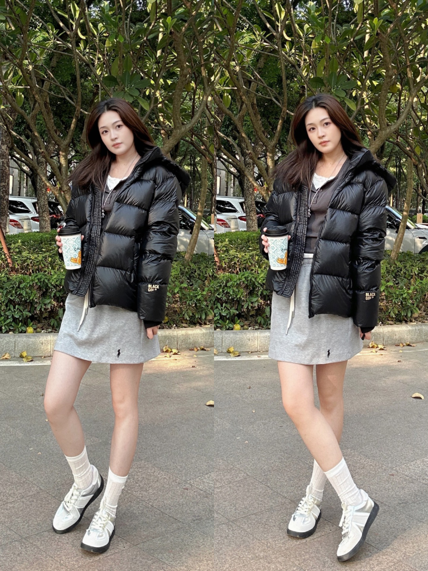 短款羽绒服救了小个子星人😭
