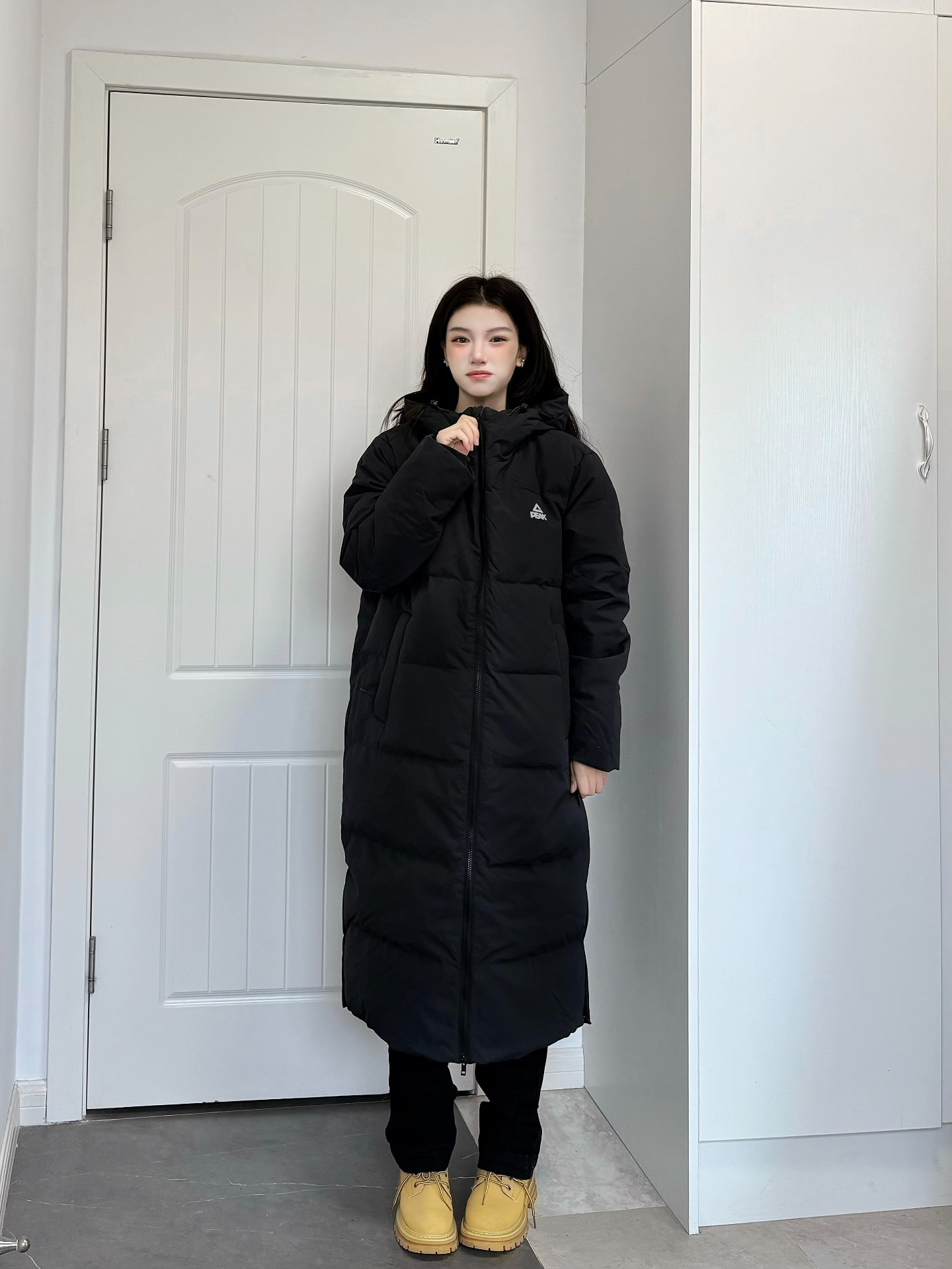 161穿到小腿！这羽绒服爱住了🥳