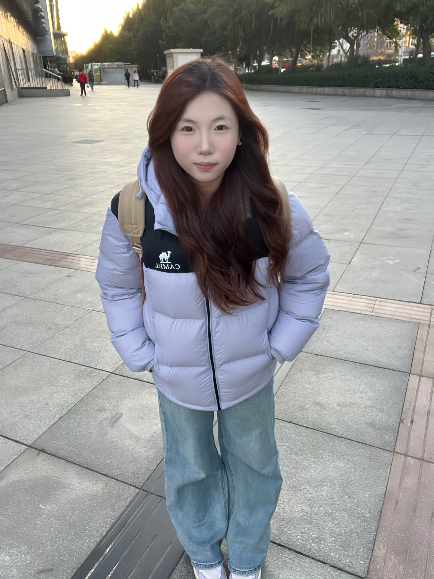 浅紫羽绒服好绝！被闺蜜追着要🔗