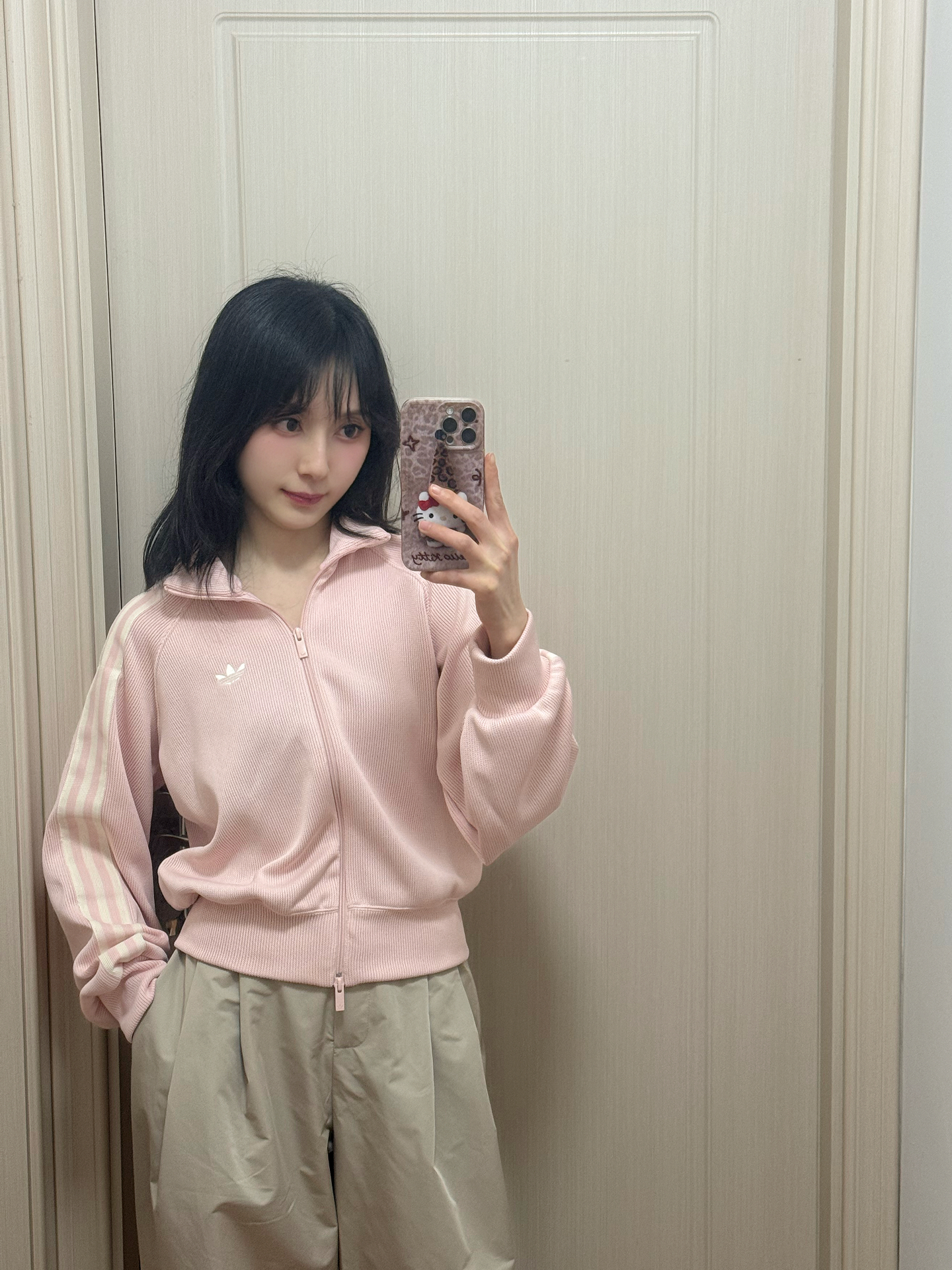 粉nun华夫格短外套谁不爱🥰