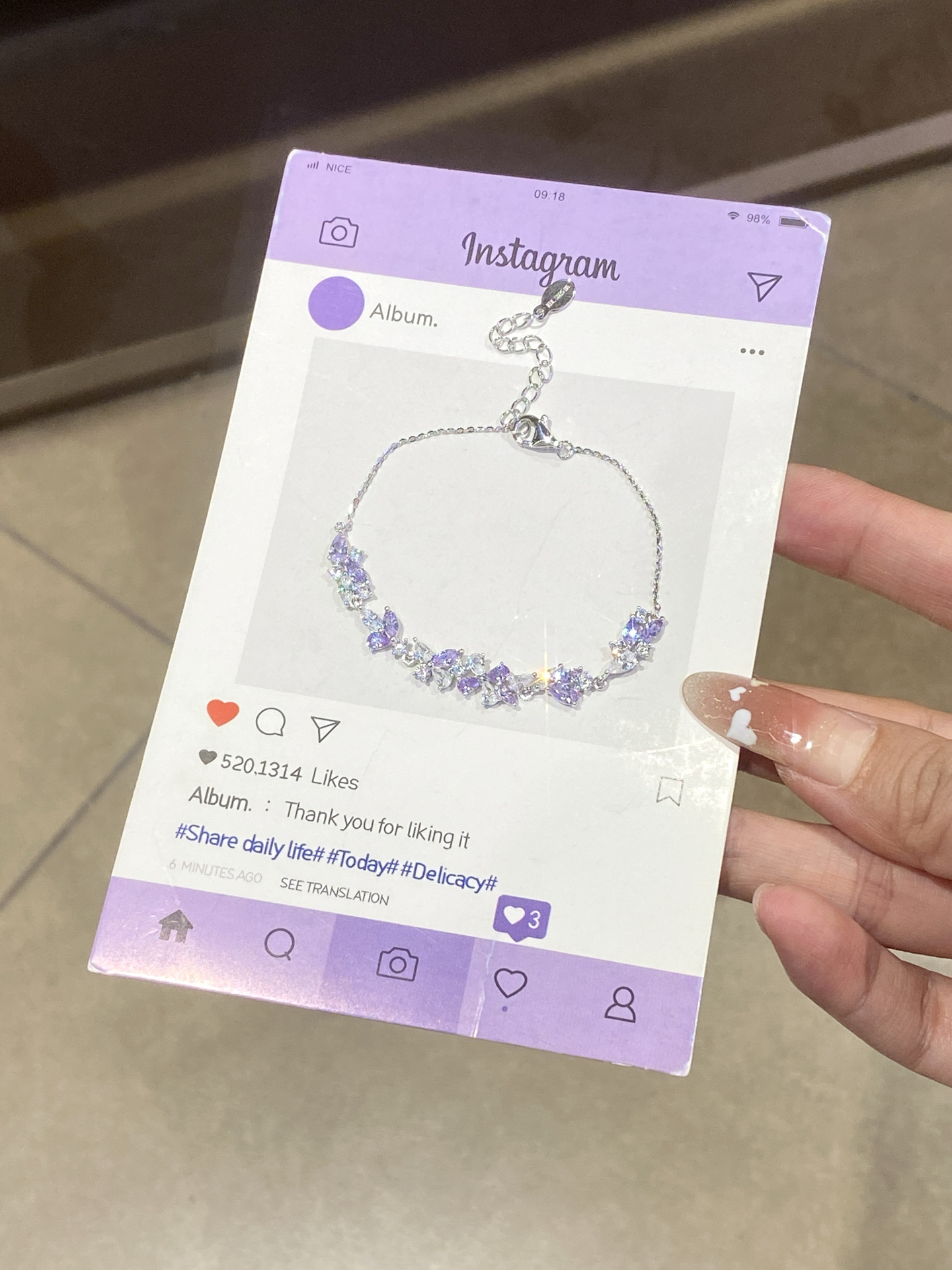紫调氛围感手链，送女友好戳💜