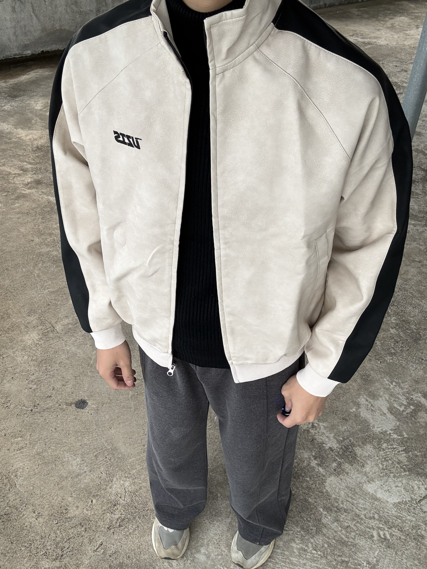 复古风立领外套，秒变潮人