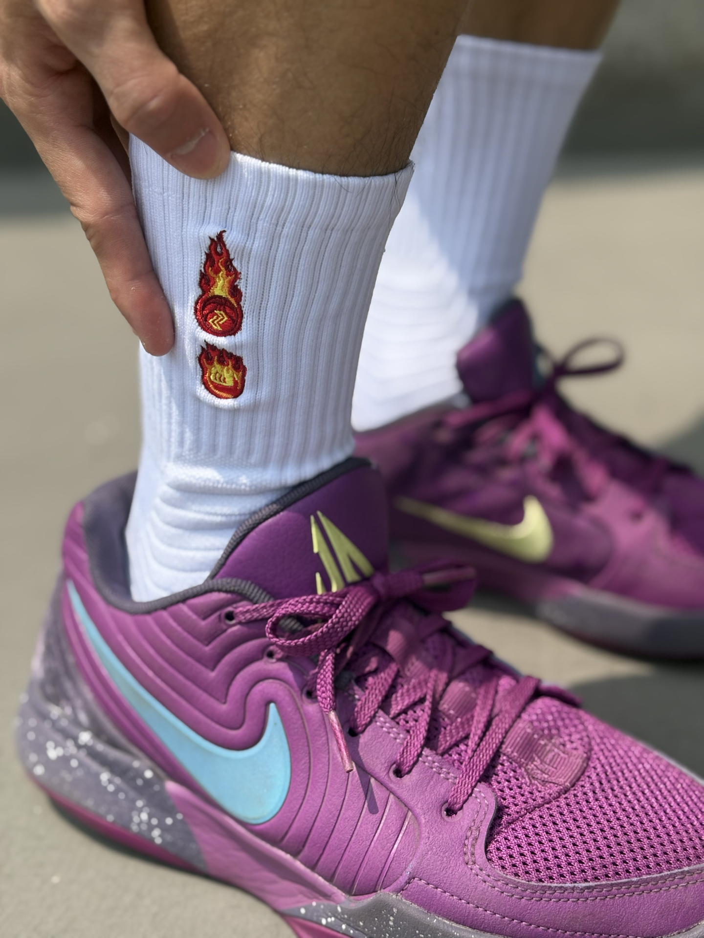 实战篮球袜测评🏀左右力量火苗篮球袜