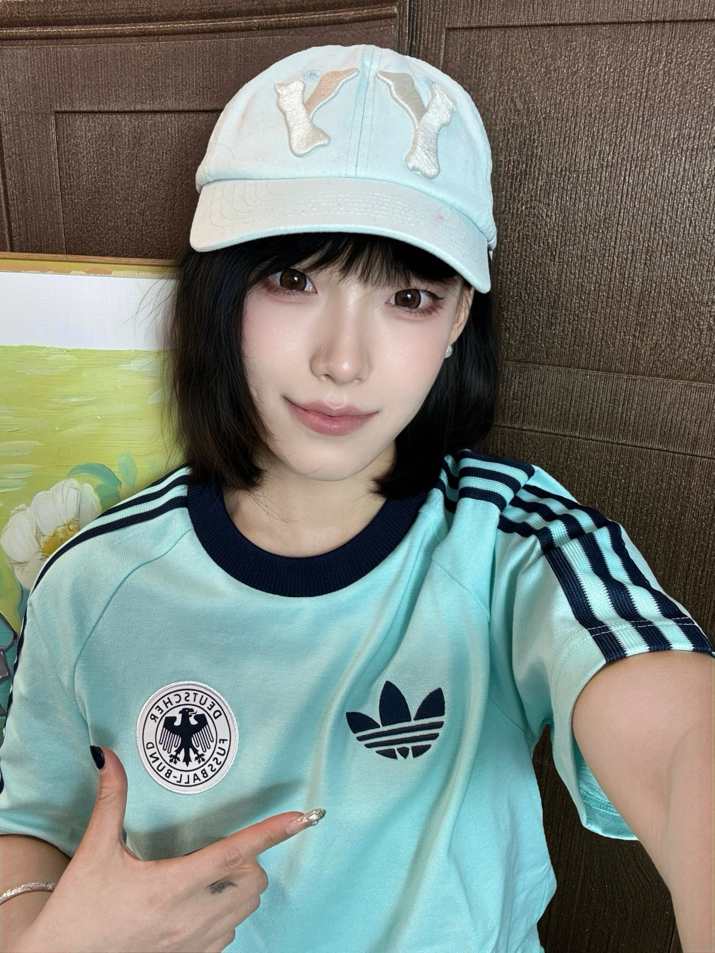 💙薄荷绿复古运动恤｜解爽夏日清爽感