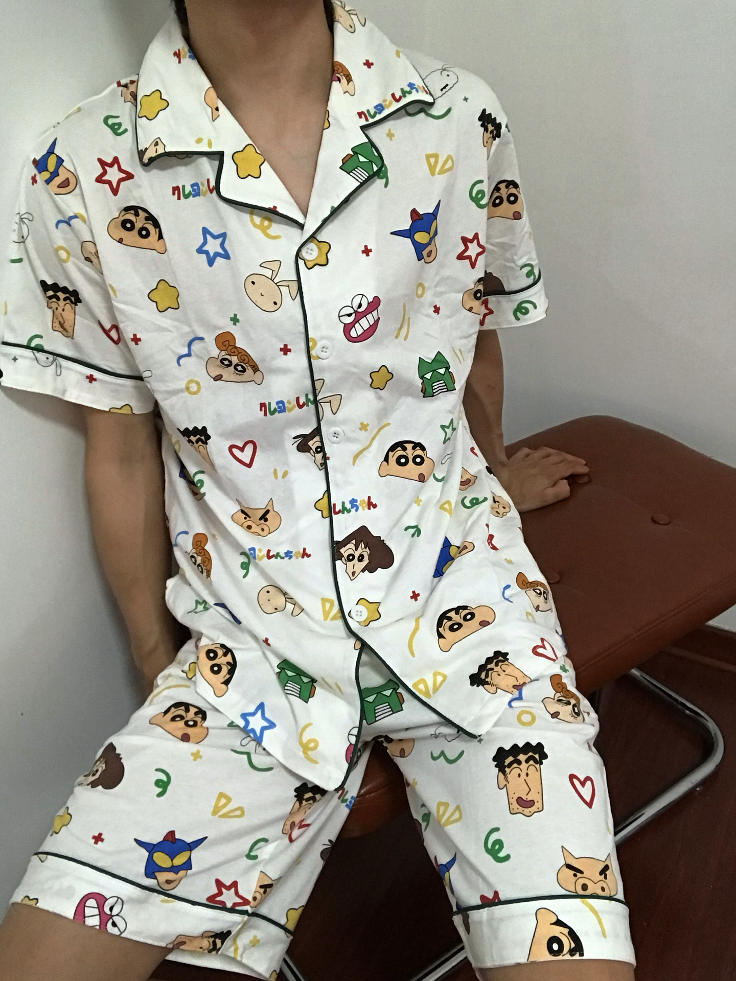 男生居家穿搭｜谁能拒绝蜡笔小新睡衣