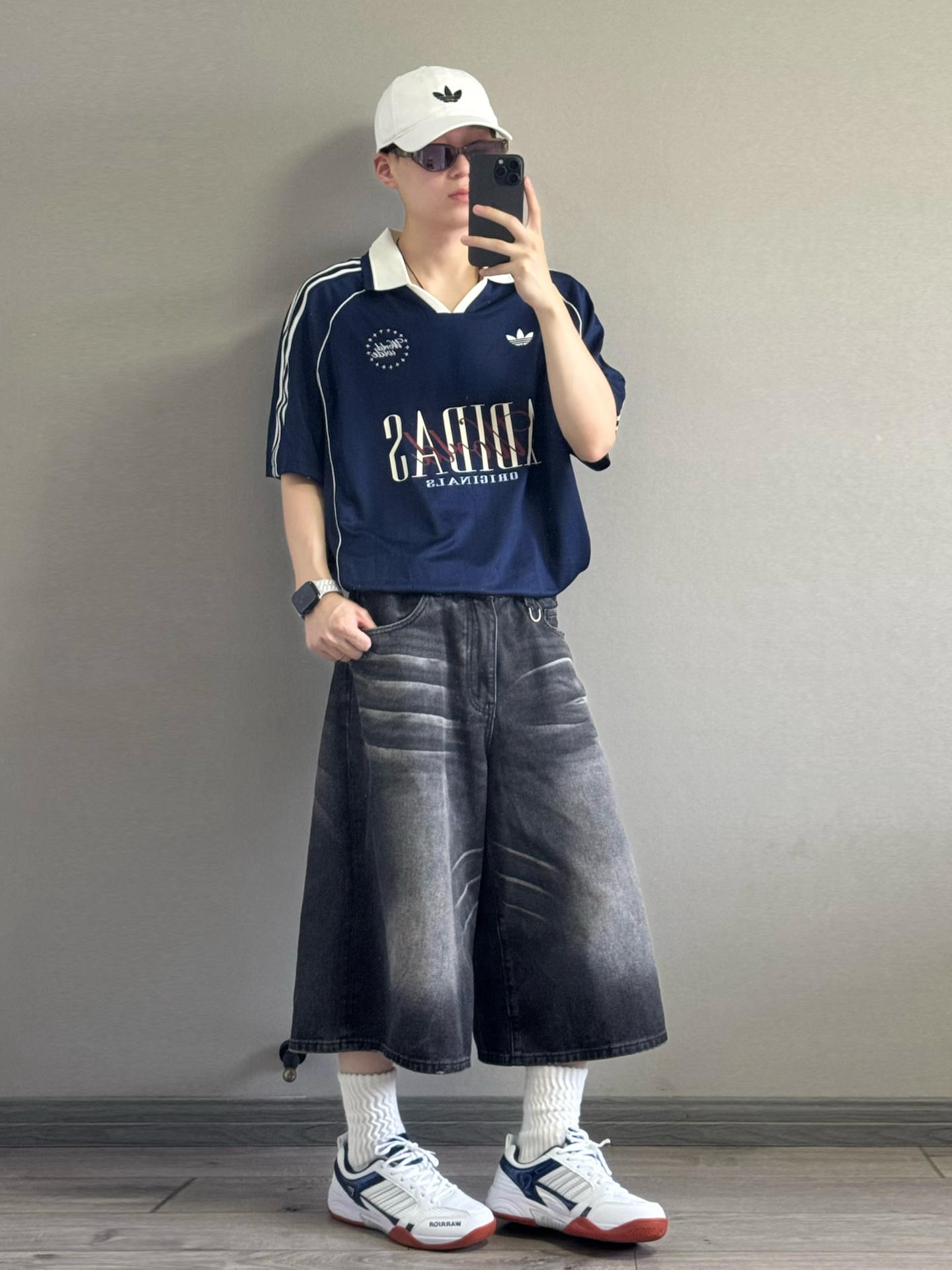 warrior 复古藏蓝薄底训练鞋｜🏸运动打球通勤穿搭双在线‼️