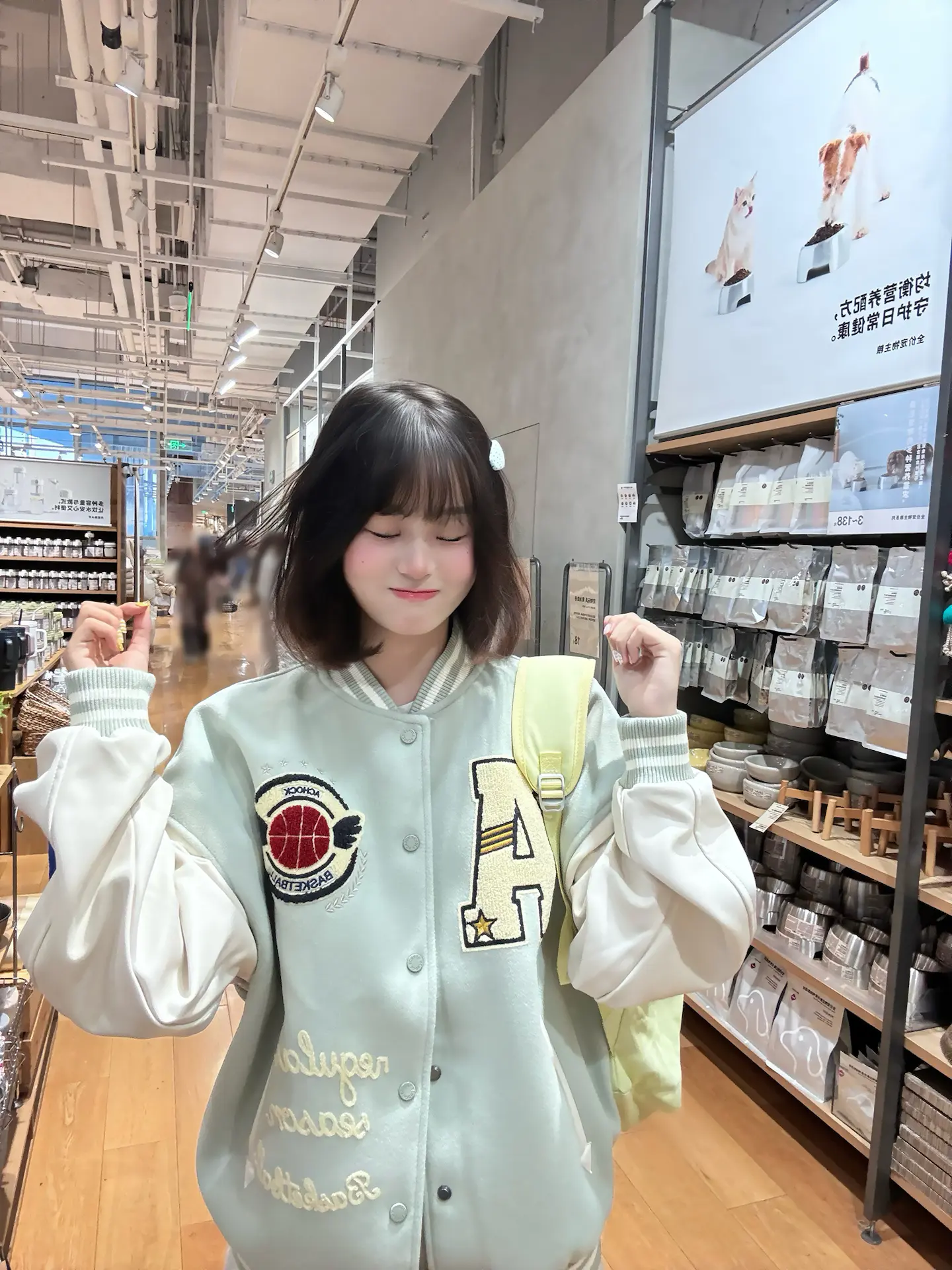 🧺Muji拍拍~ac浅绿棒球服好出片!!🧼🫶🏻