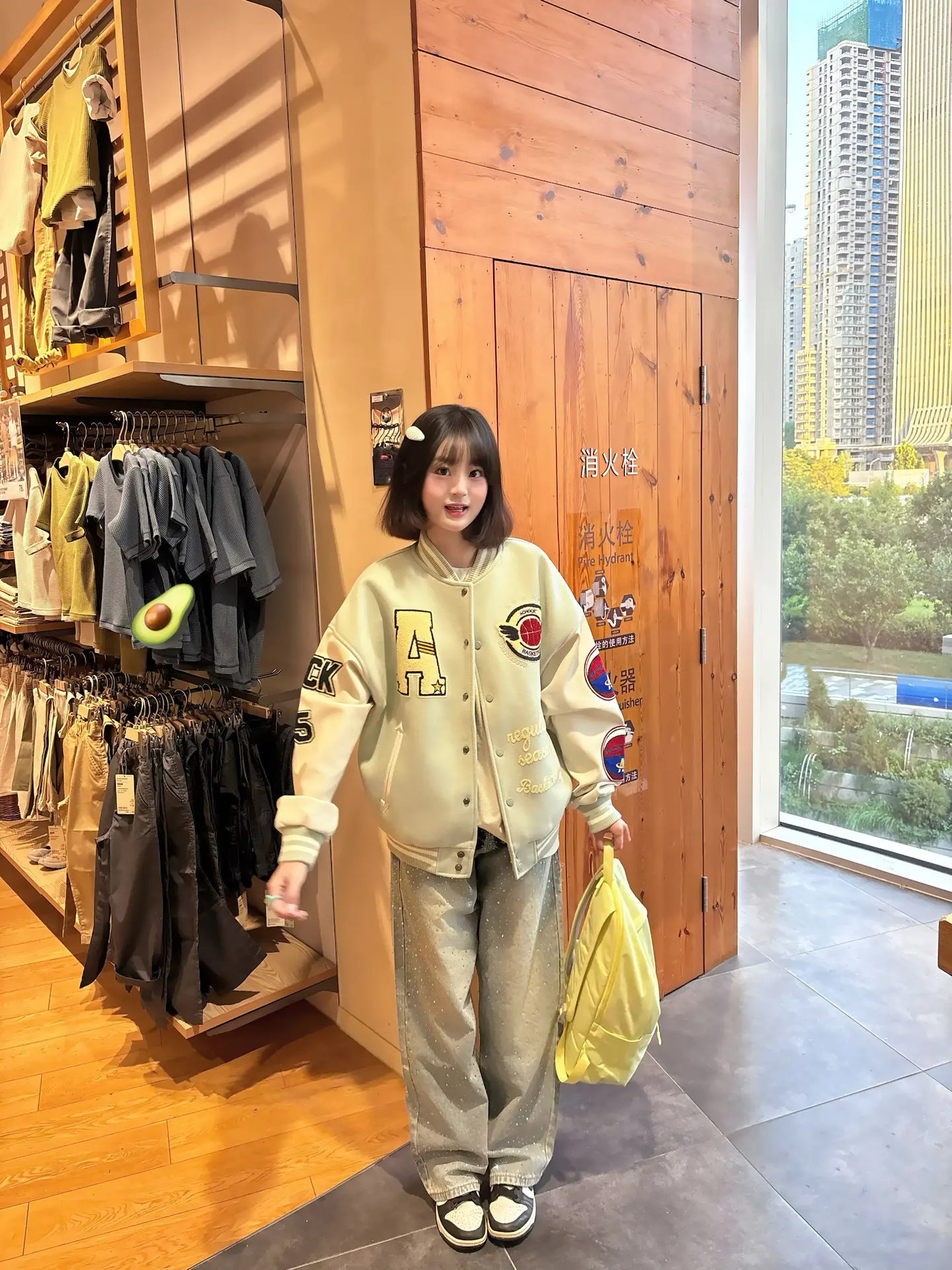 🧺Muji拍拍~ac浅绿棒球服好出片!!🧼🫶🏻