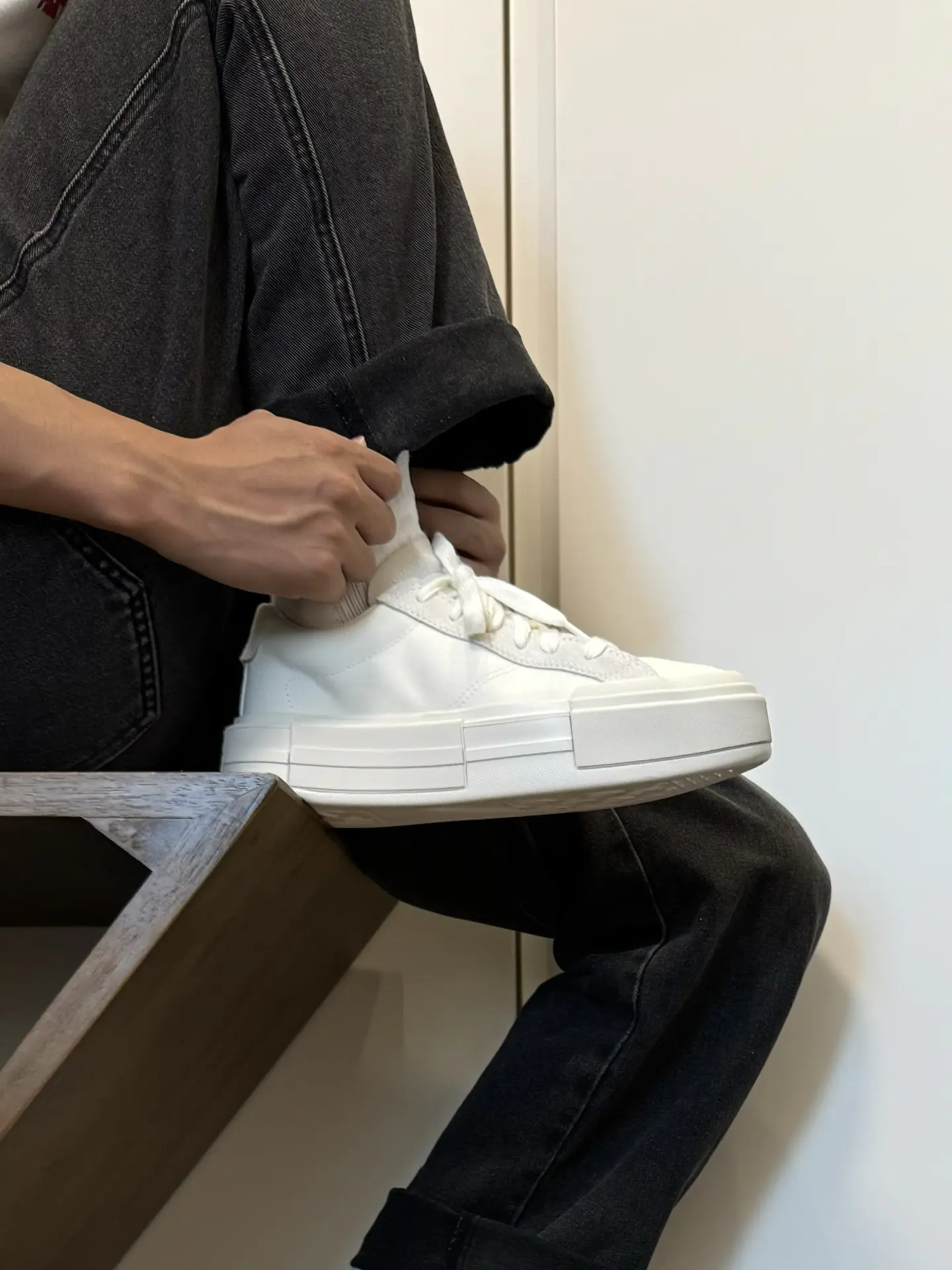 匡威也有软弹增高板鞋⁉️但尺码选不对真会磨脚…
