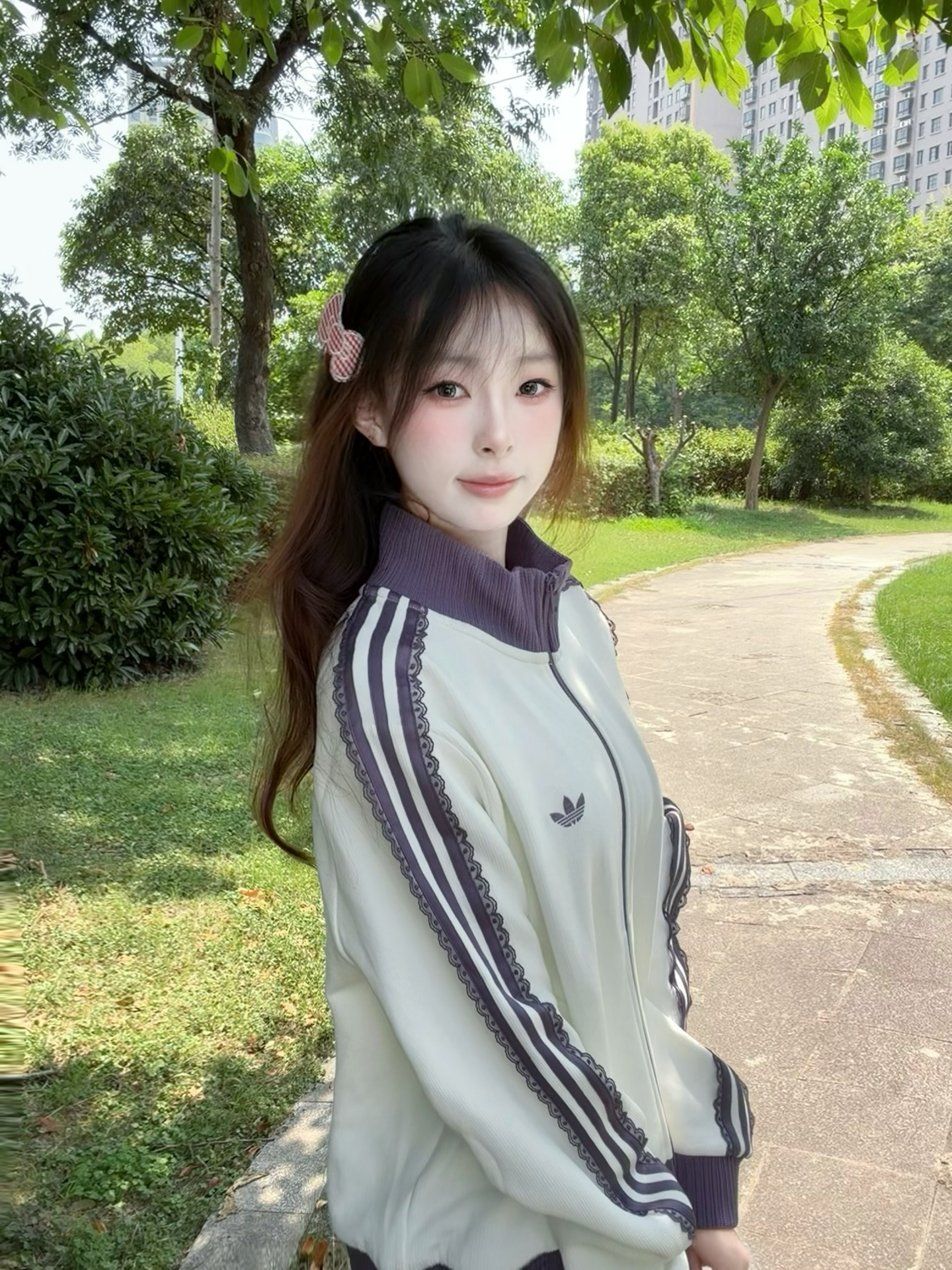 奶fufu撞色夹克,小个子穿搭福音💜
