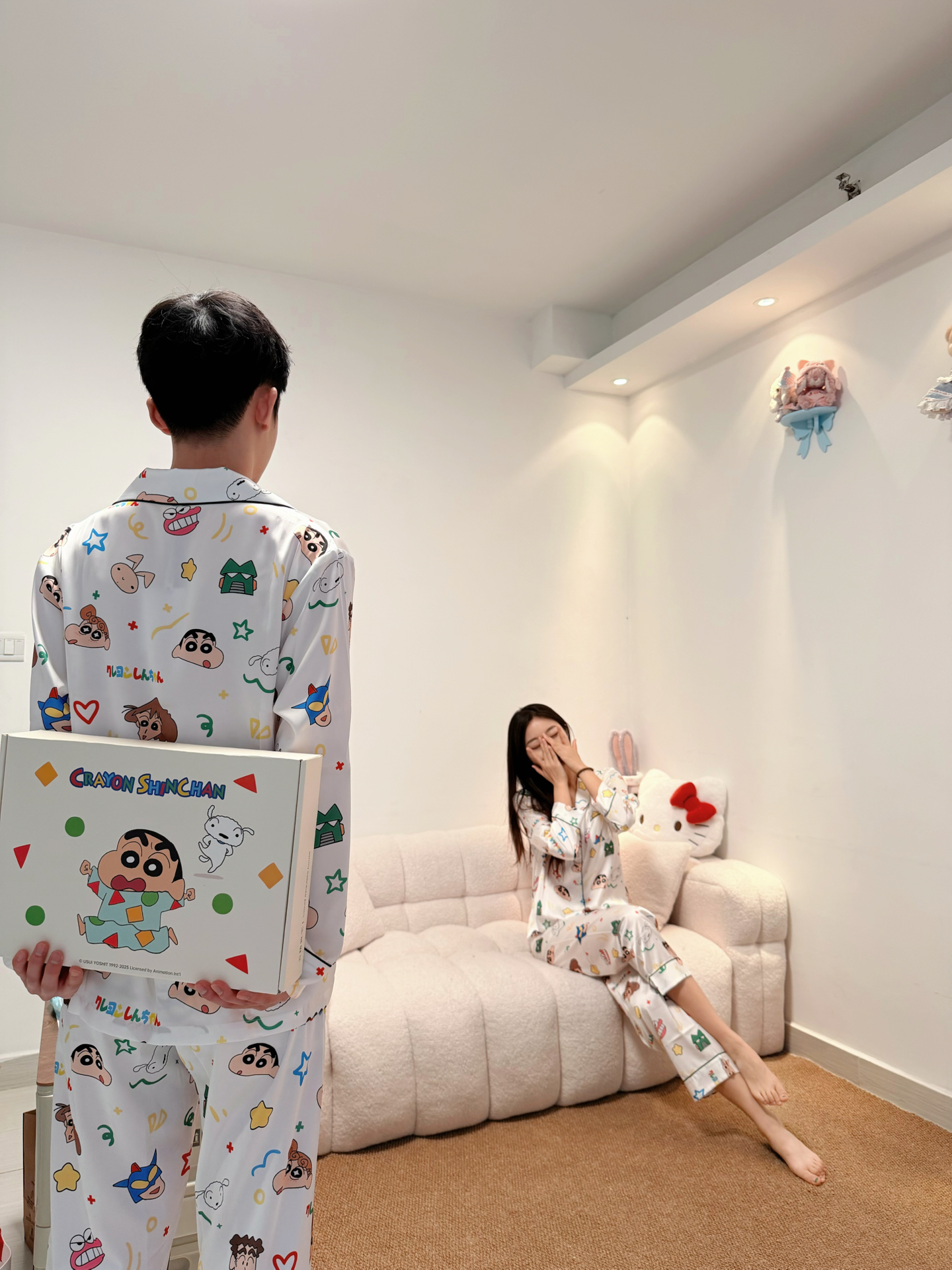 蜡笔小新控狂喜！这套情侣睡衣太萌啦🥳