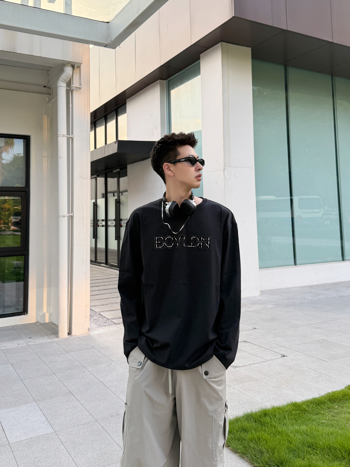 曜钻氛围感✨Boy London烫钻长袖T恤