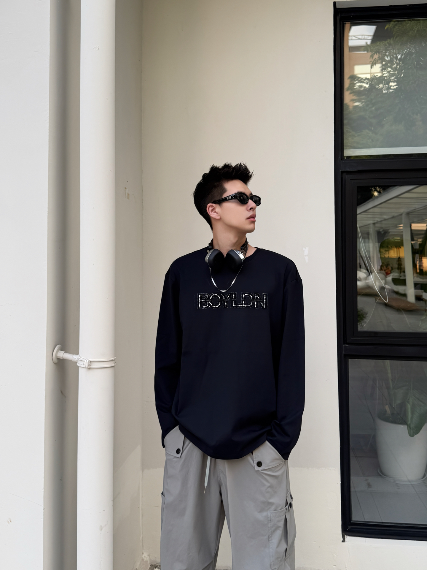 曜钻氛围感✨Boy London烫钻长袖T恤